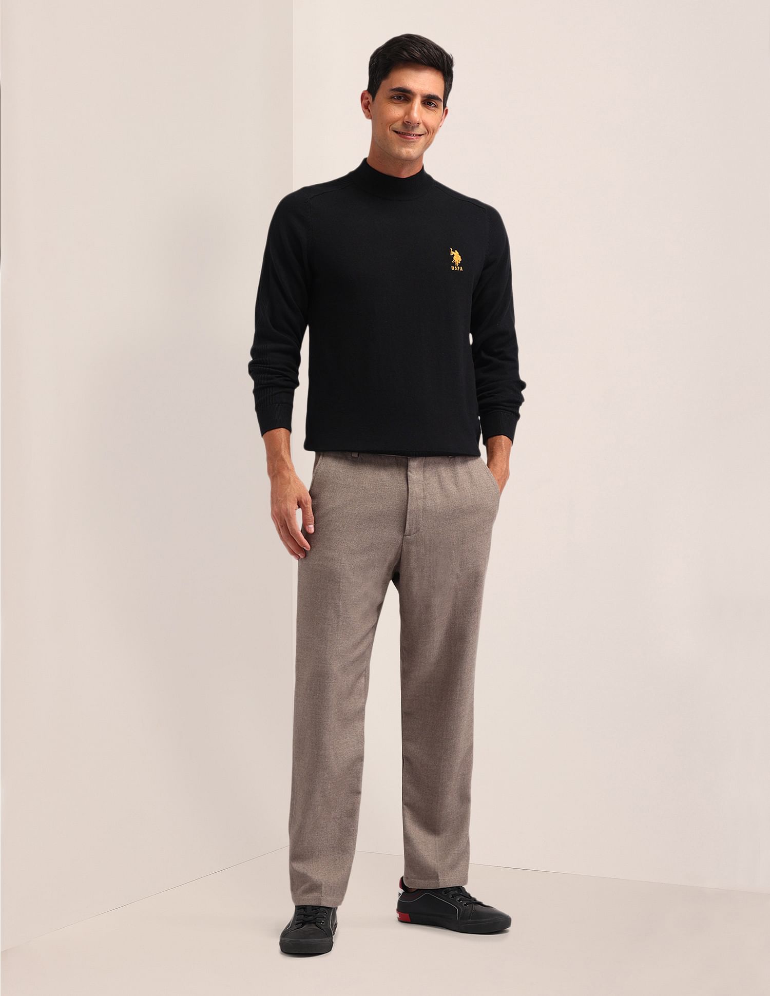 U.S. Polo Assn. Solid Regular Fit Sweater