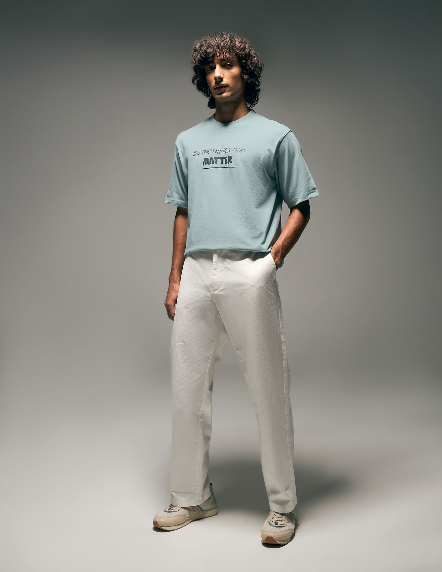 Flying Machine Street Vibe Graphic Pure Cotton Relaxed Fit T-shirt