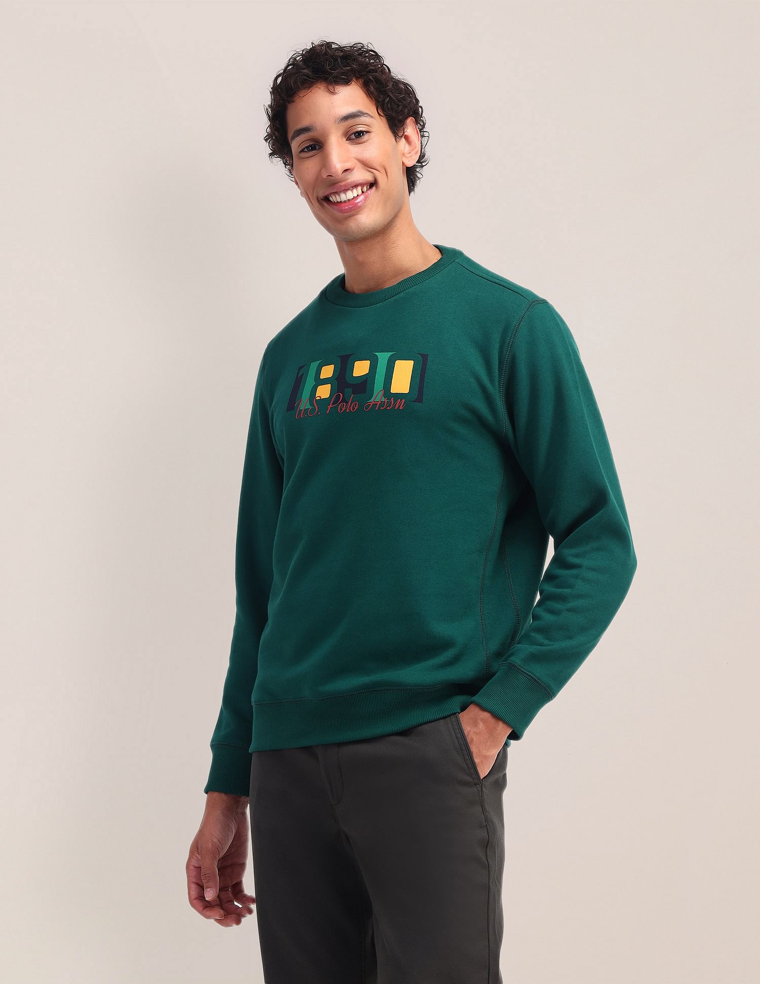 U.S. Polo Assn. Brand Printed Regular Fit Sweatshirt