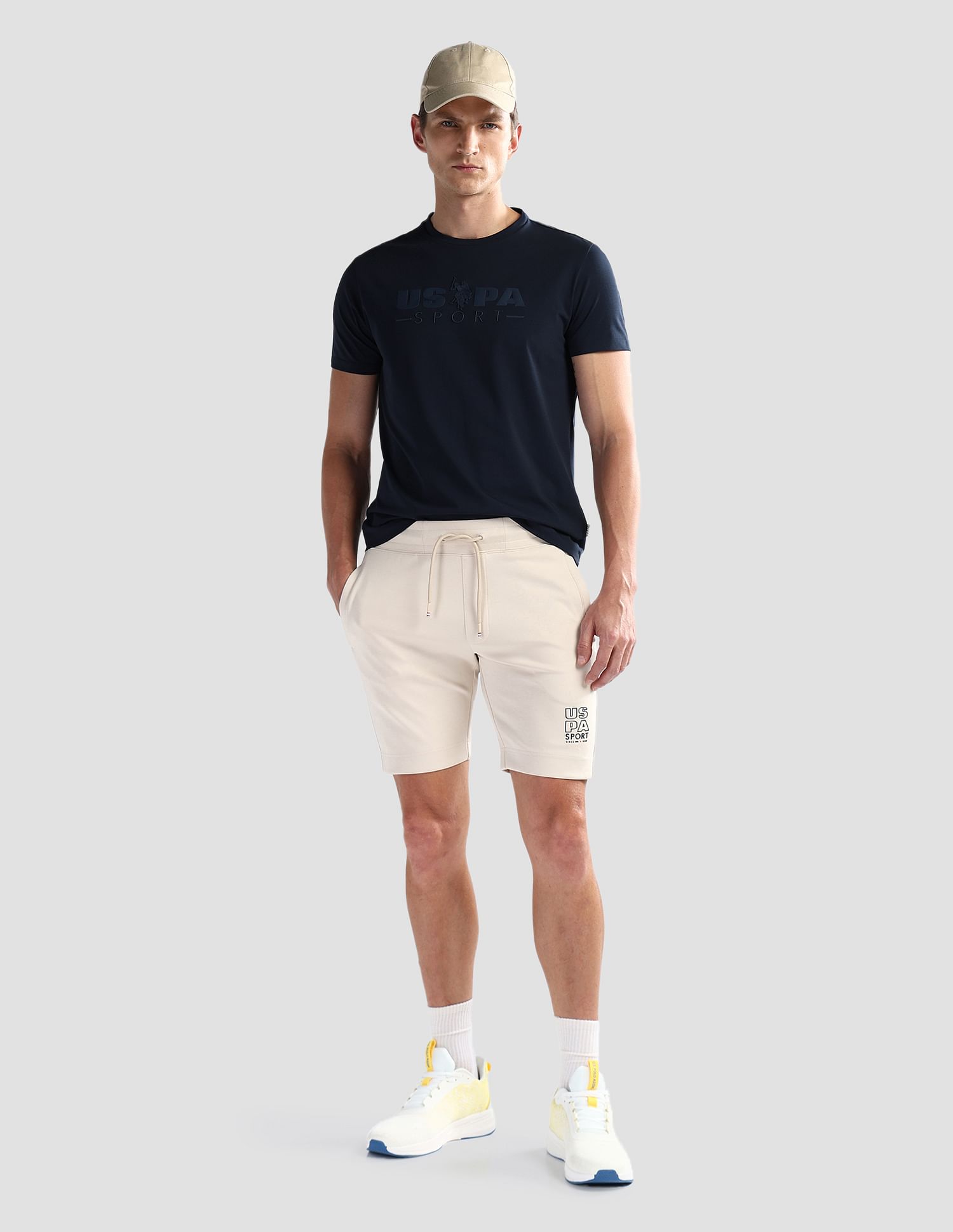 USPA Active Brand Print Cotton Blend T-Shirt
