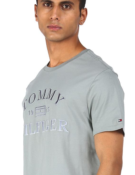 Buy Tommy Hilfiger Men Grey Regular Fit 
