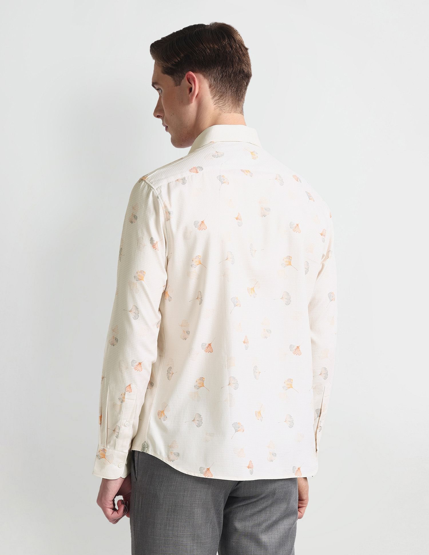 Arrow Floral Print Dobby 1851 Shirt