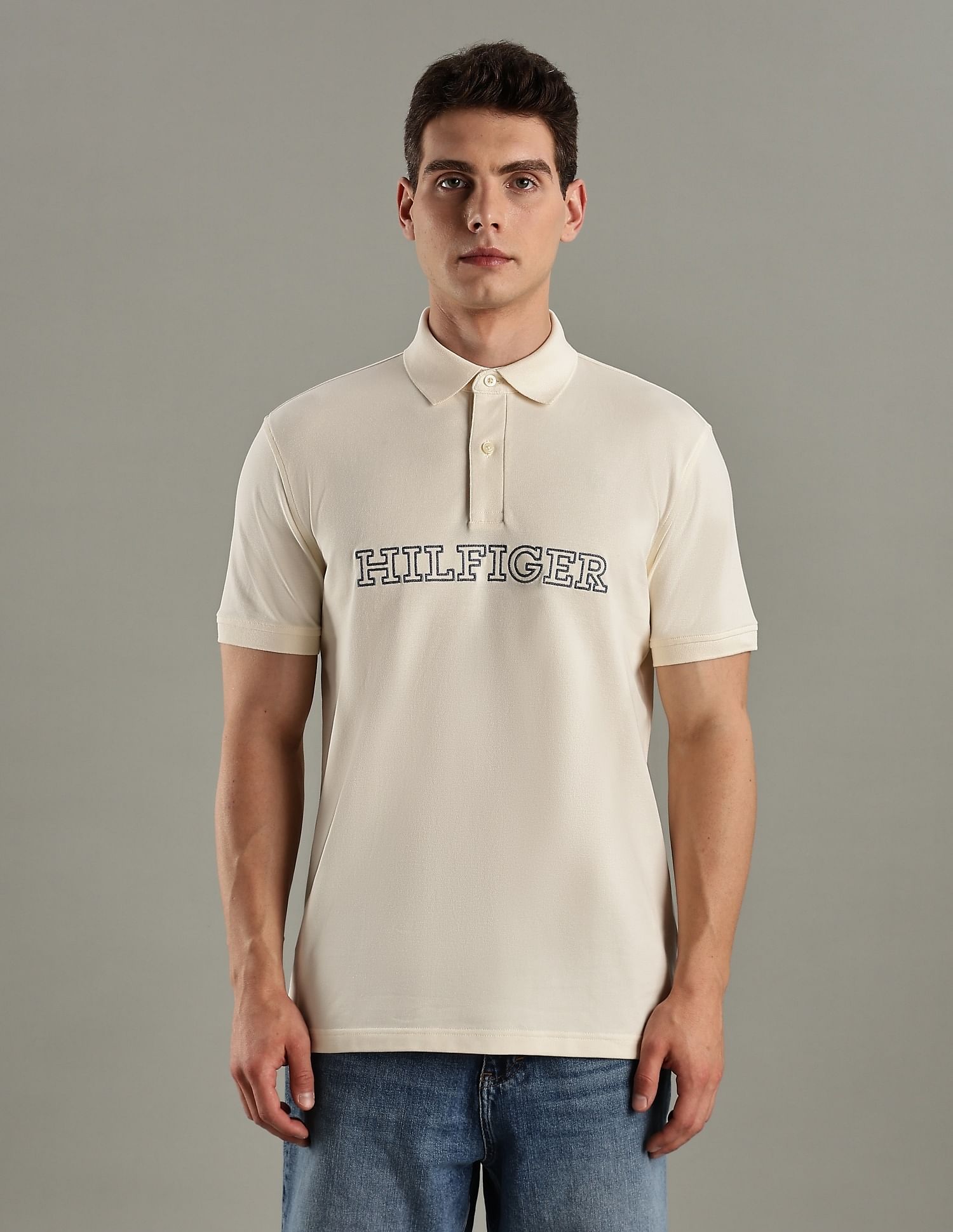 Tommy Hilfiger Logo Regular-Fit Cotton Polo T-Shirt