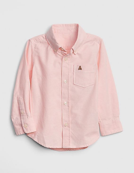 toddler boy pink button down shirt