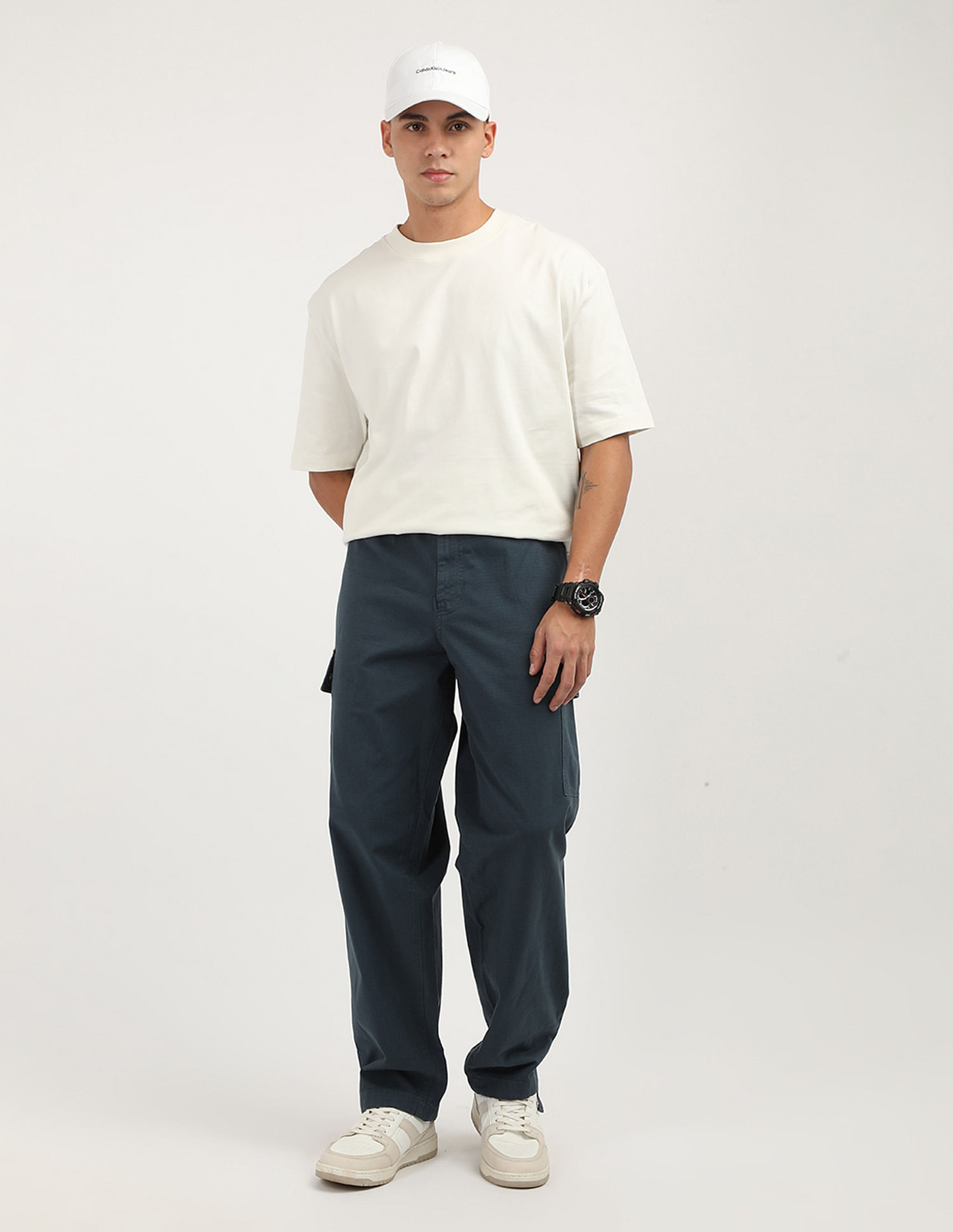 Calvin Klein Jeans Ripstop Straight Cargo Trousers