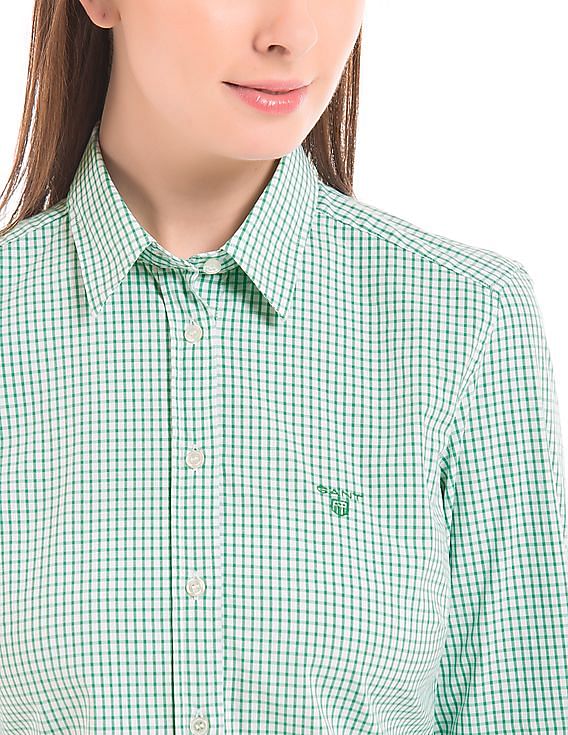 Buy Gant Women Regular Fit Check Shirt - NNNOW.com