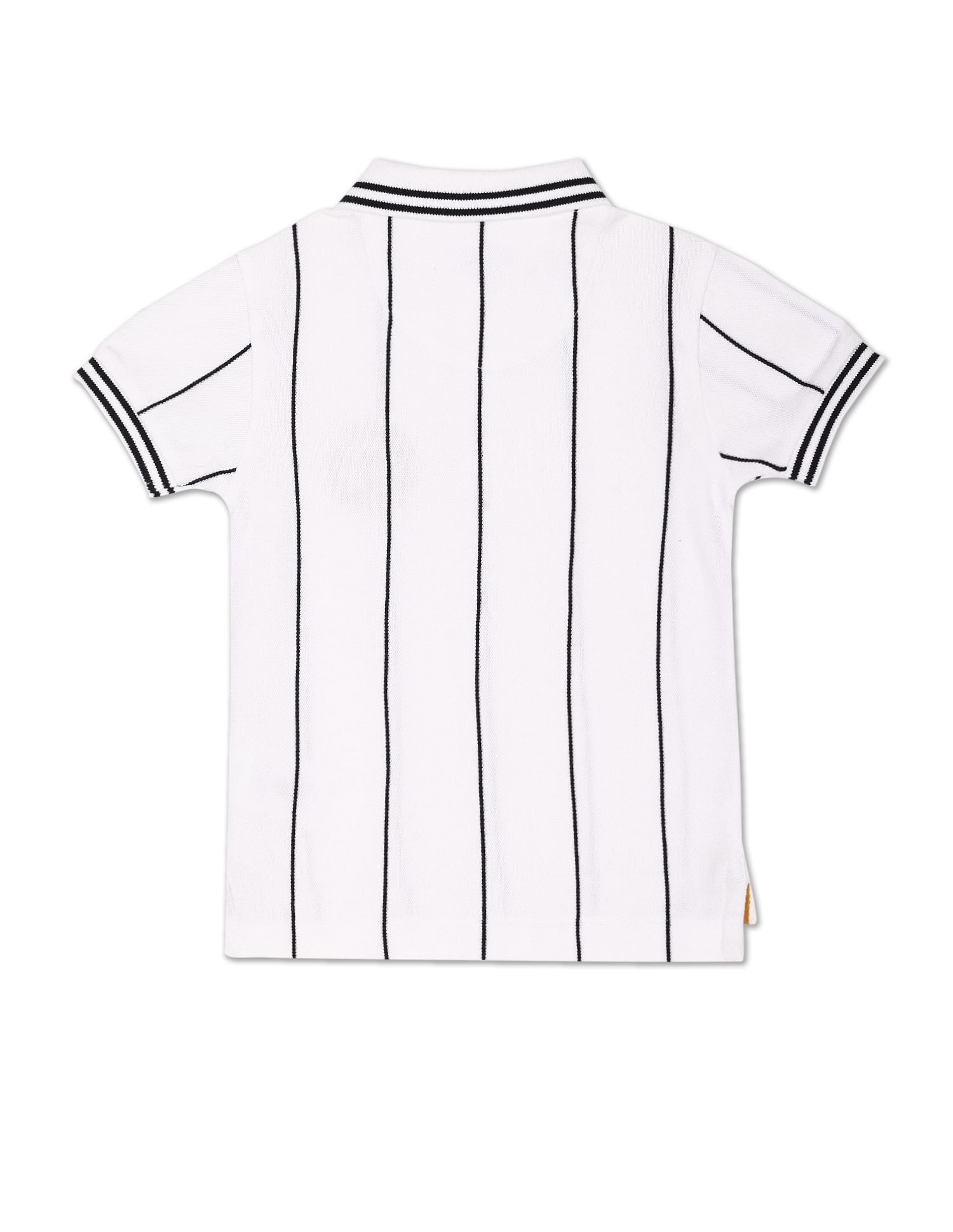 U.S. Polo Assn. Kids Vertical Stripe Cotton Polo Shirt