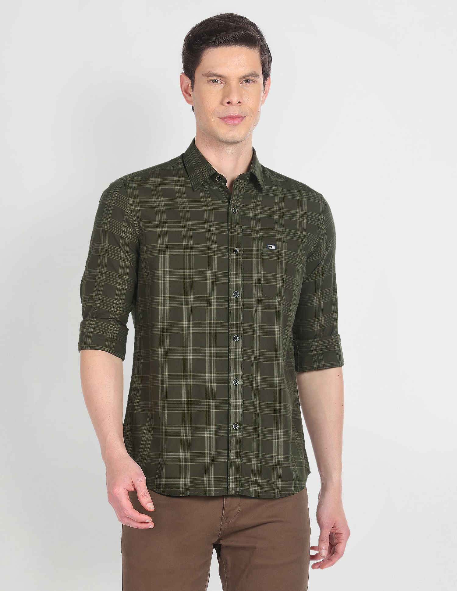 Arrow Sports Tartan Check Cotton Casual Shirt