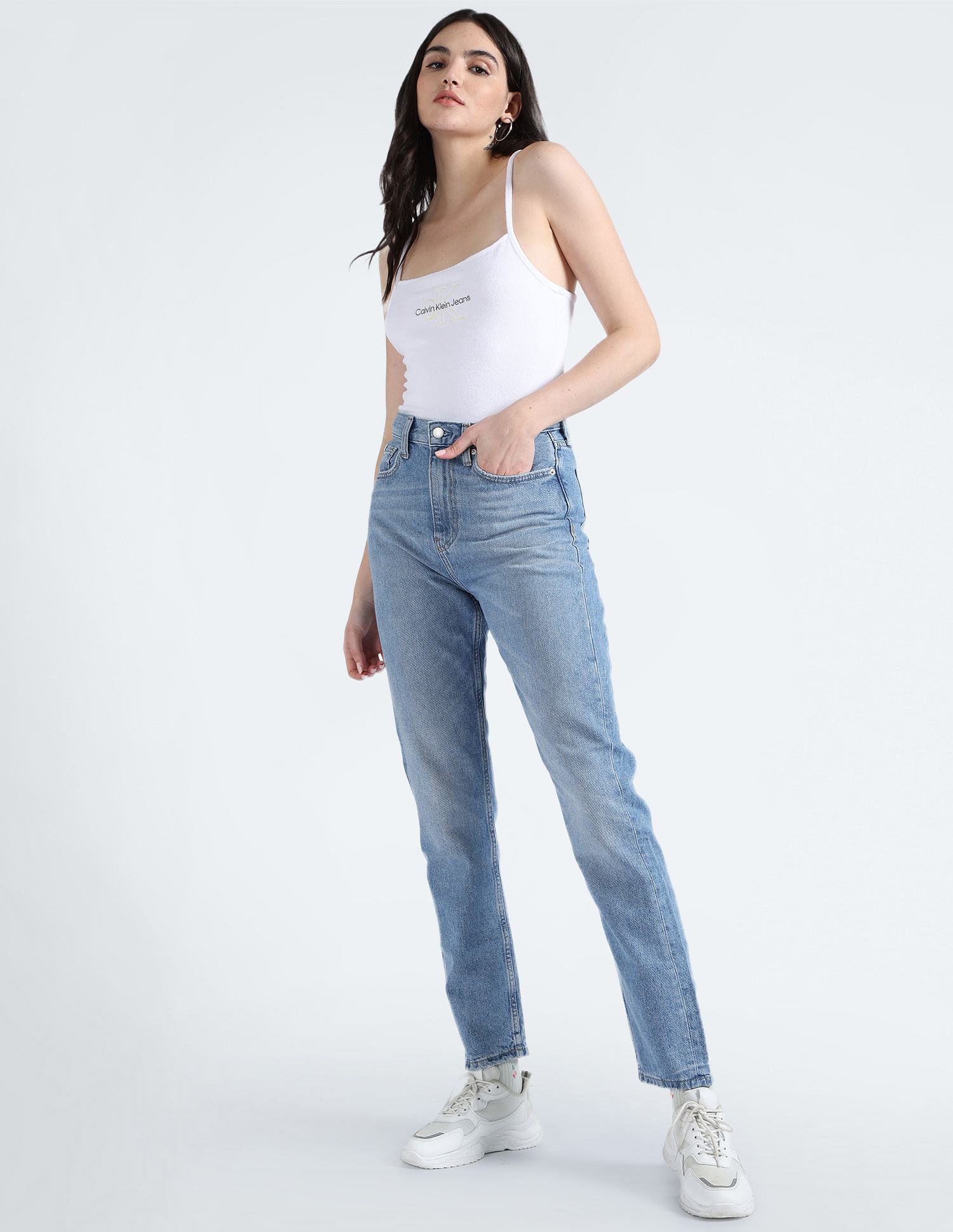 Calvin Klein Authentic Slim Straight Fit Cotton Jeans
