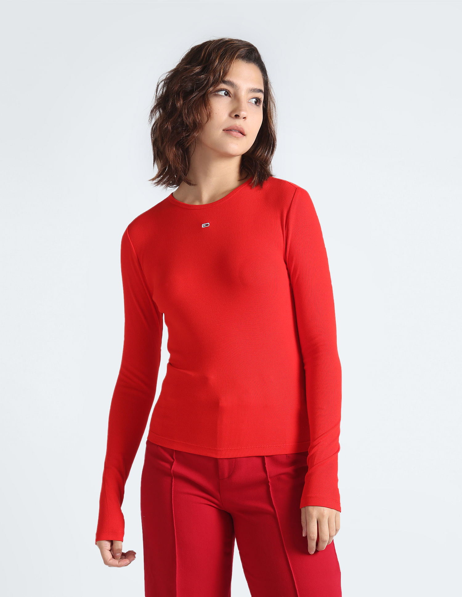 Tommy Hilfiger Long Sleeve Ribbed Essential T-Shirt