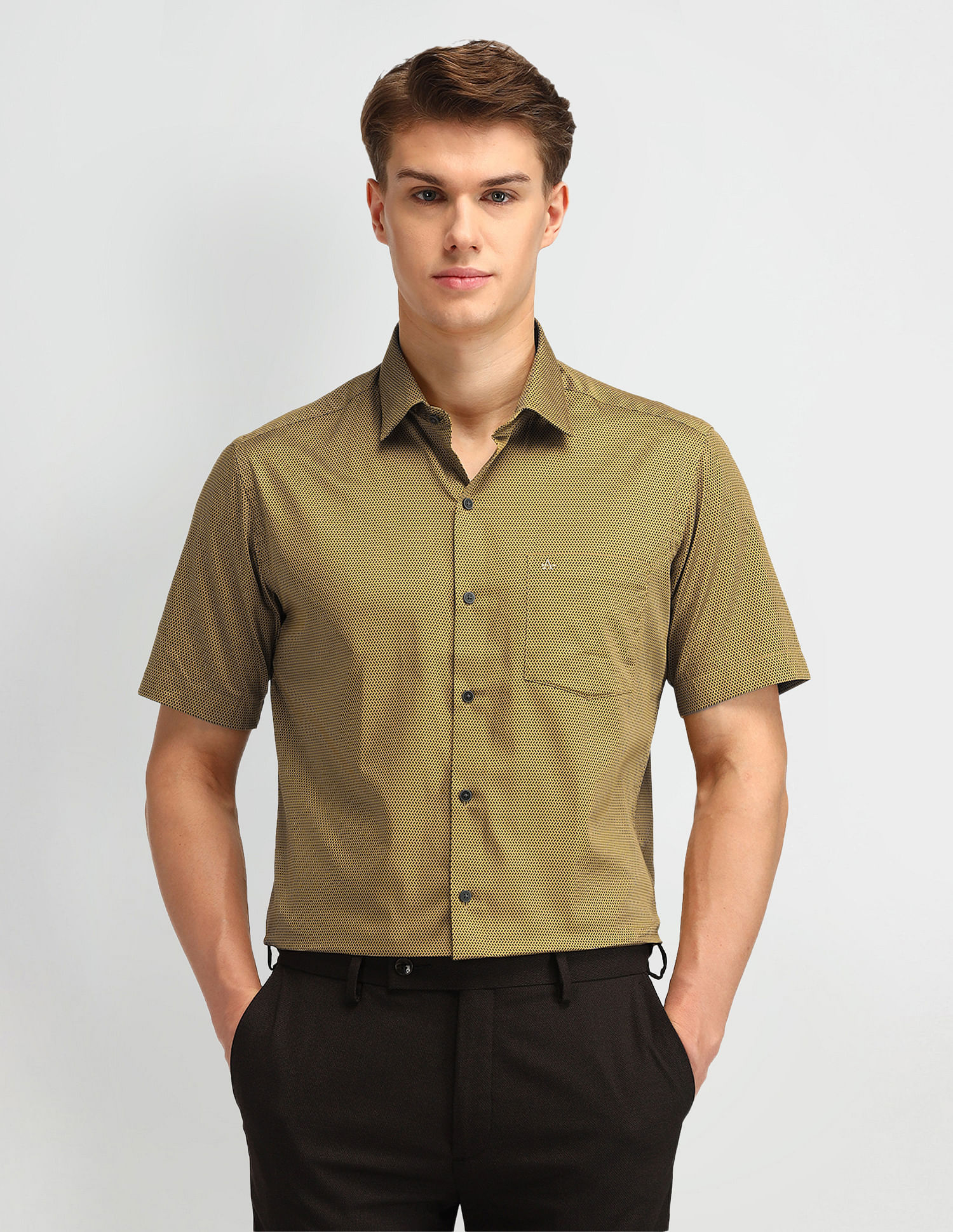 Arrow Manhattan Slim Fit Printed Shirt