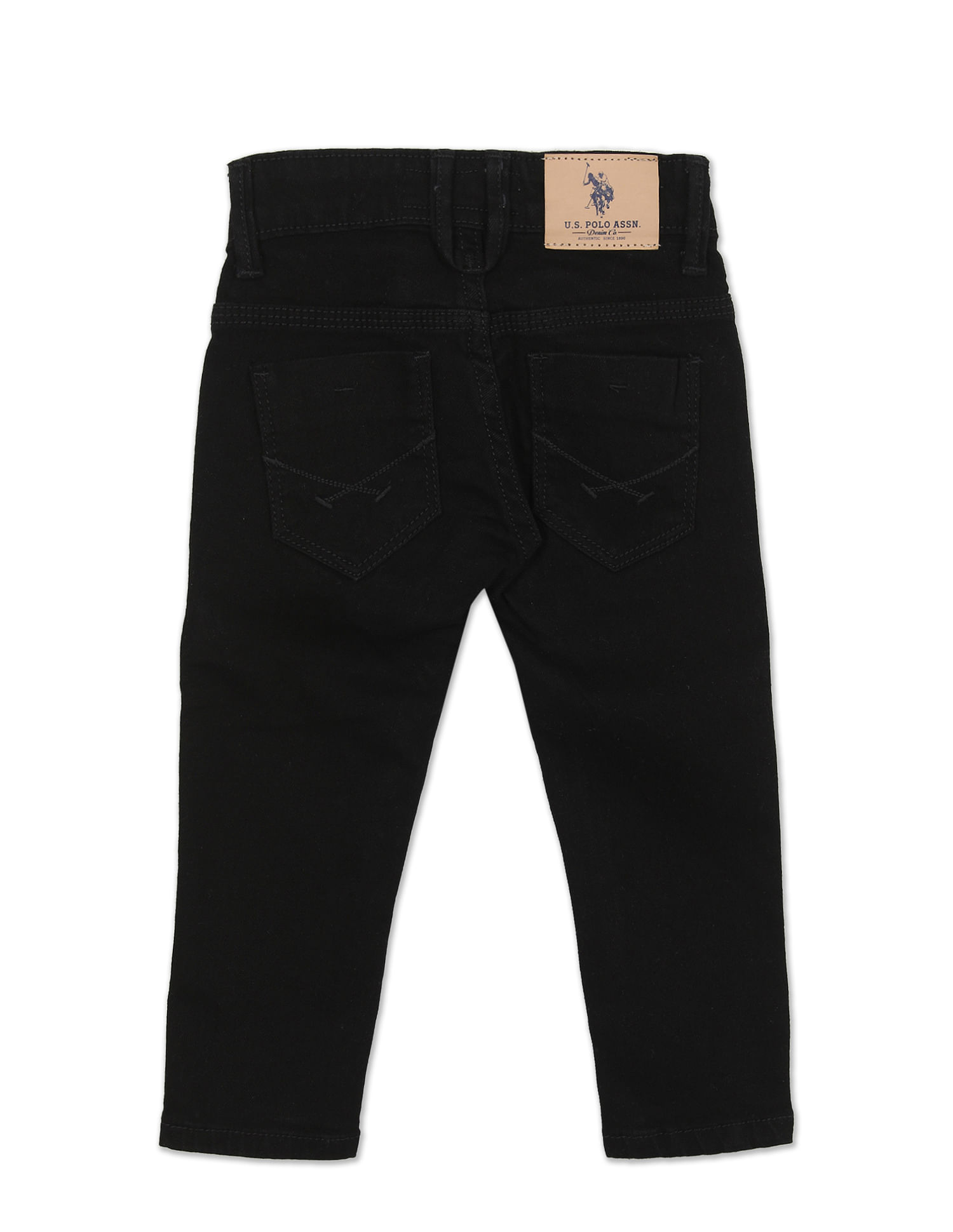 U.S. Polo Assn. Kids Boys Mid Rise Slim Fit Clean Look Jeans