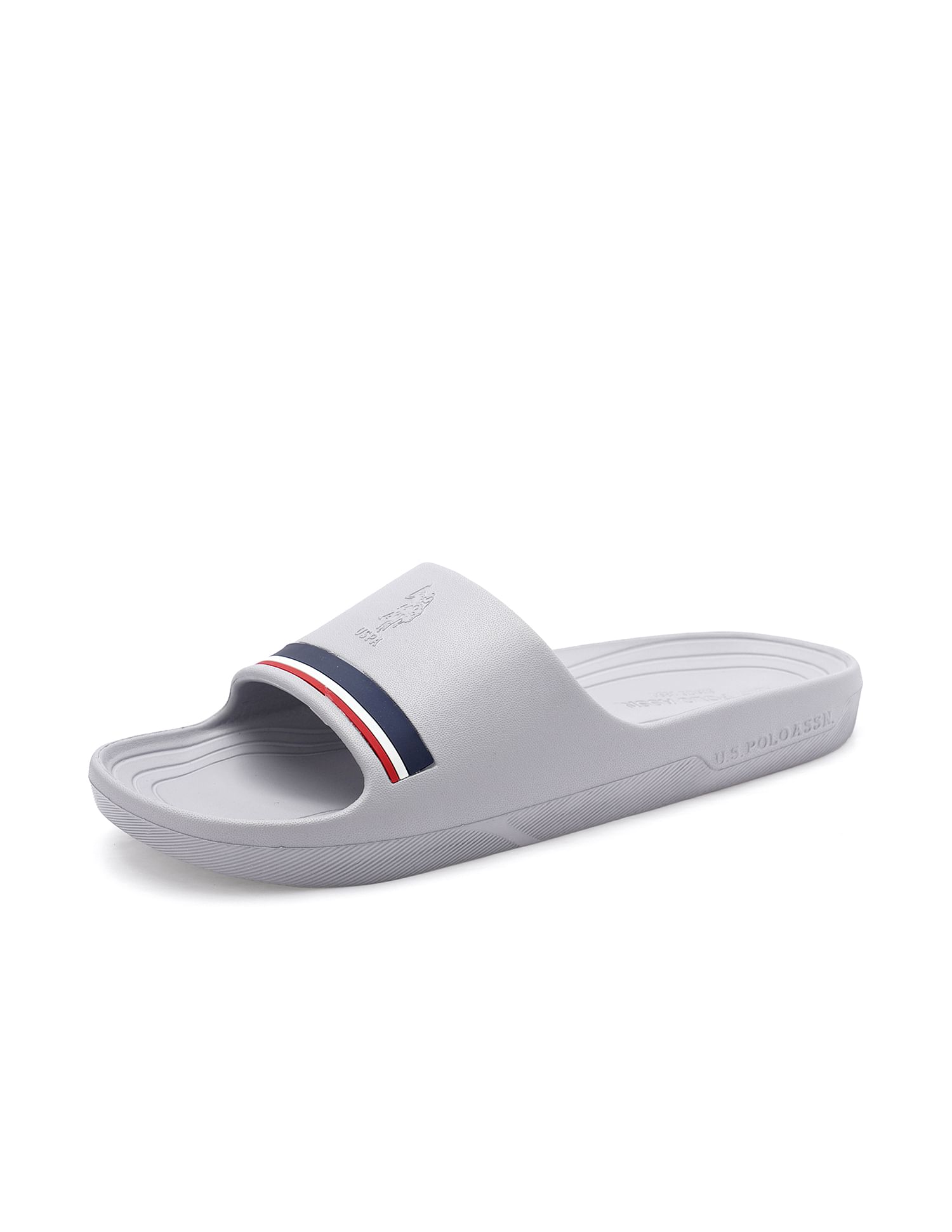 U.S. Polo Assn. Men Easton 2.0 Grey Foam Walk Sliders
