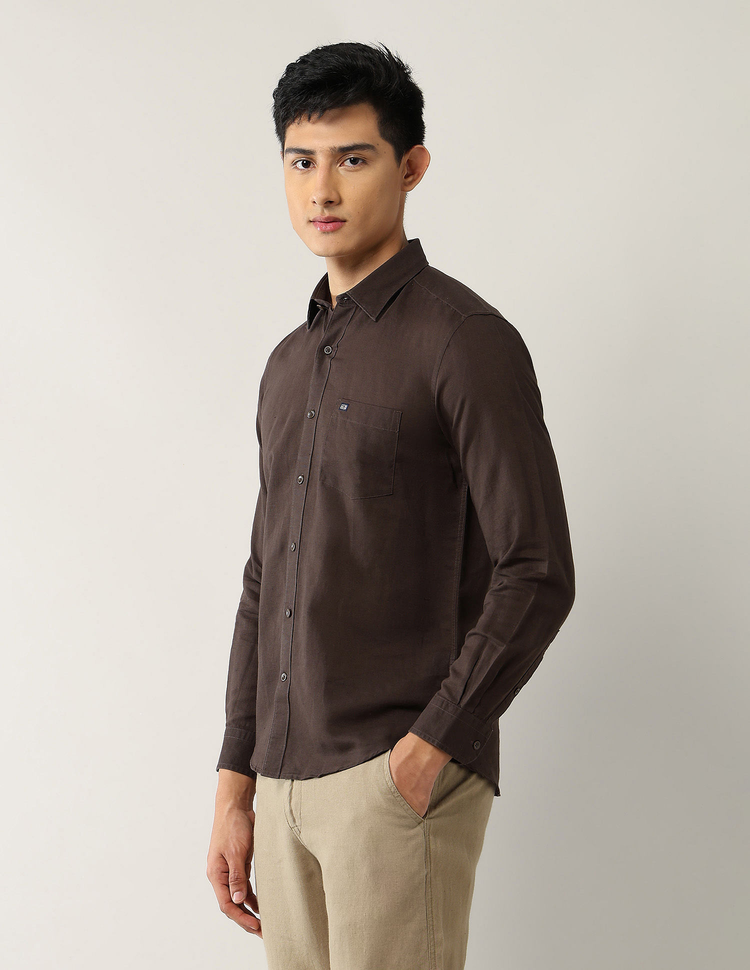 Arrow Sport Slim Fit Pure Linen Shirt
