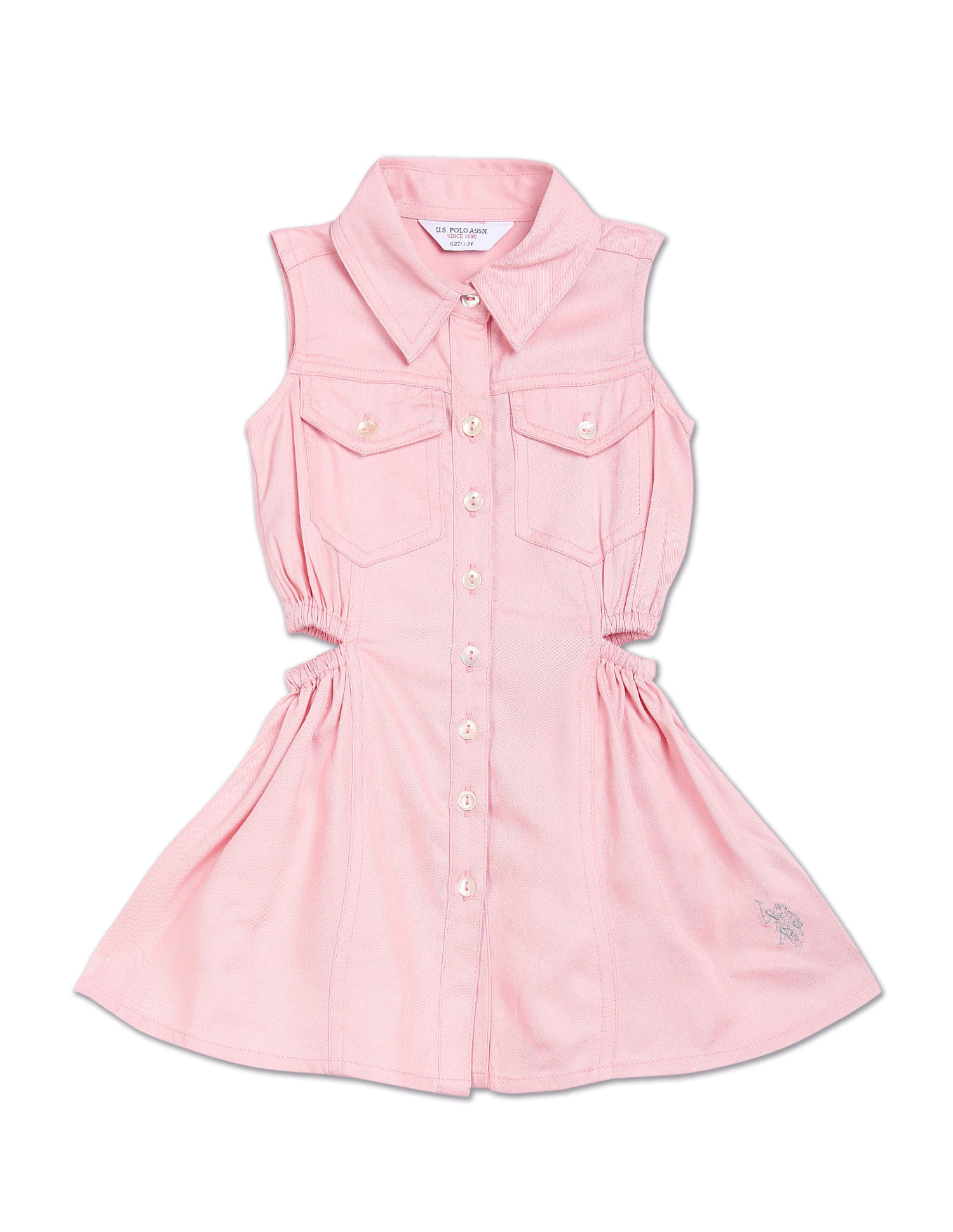 Buy Polo Kids Viscose Solid Shirt Dress