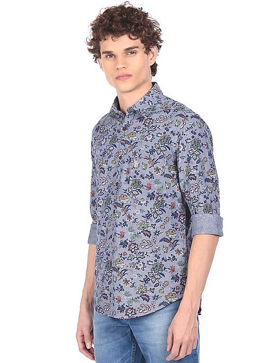 U.S. Polo Assn. Denim Co. Spread Collar Printed Casual Shirt