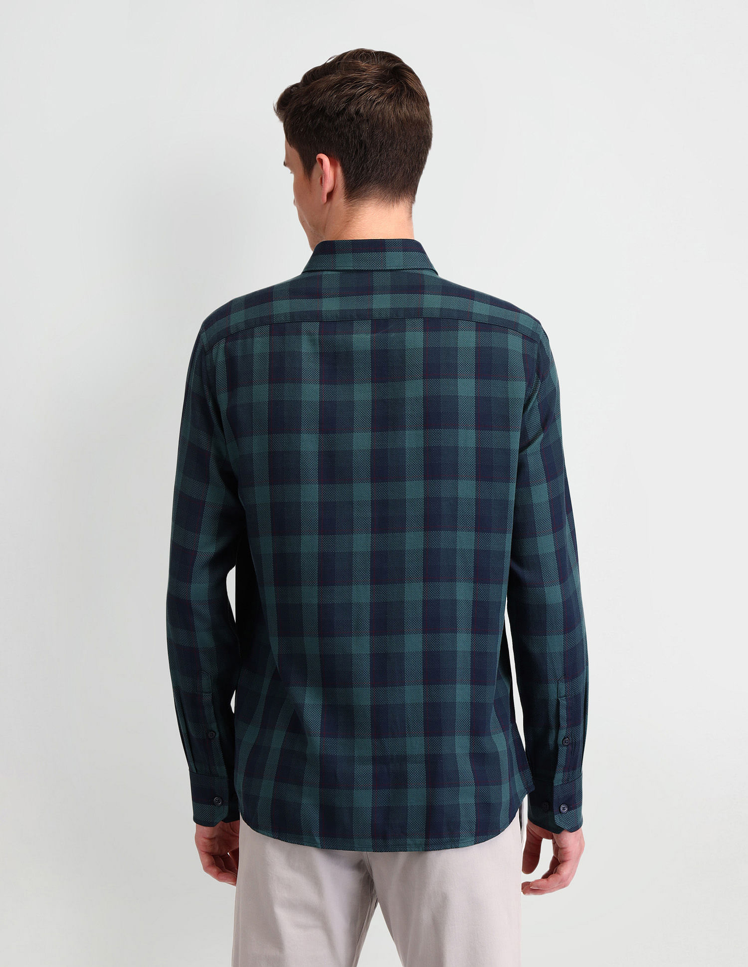 Arrow Sport Tailored Fit Buffalo Checks Shirt