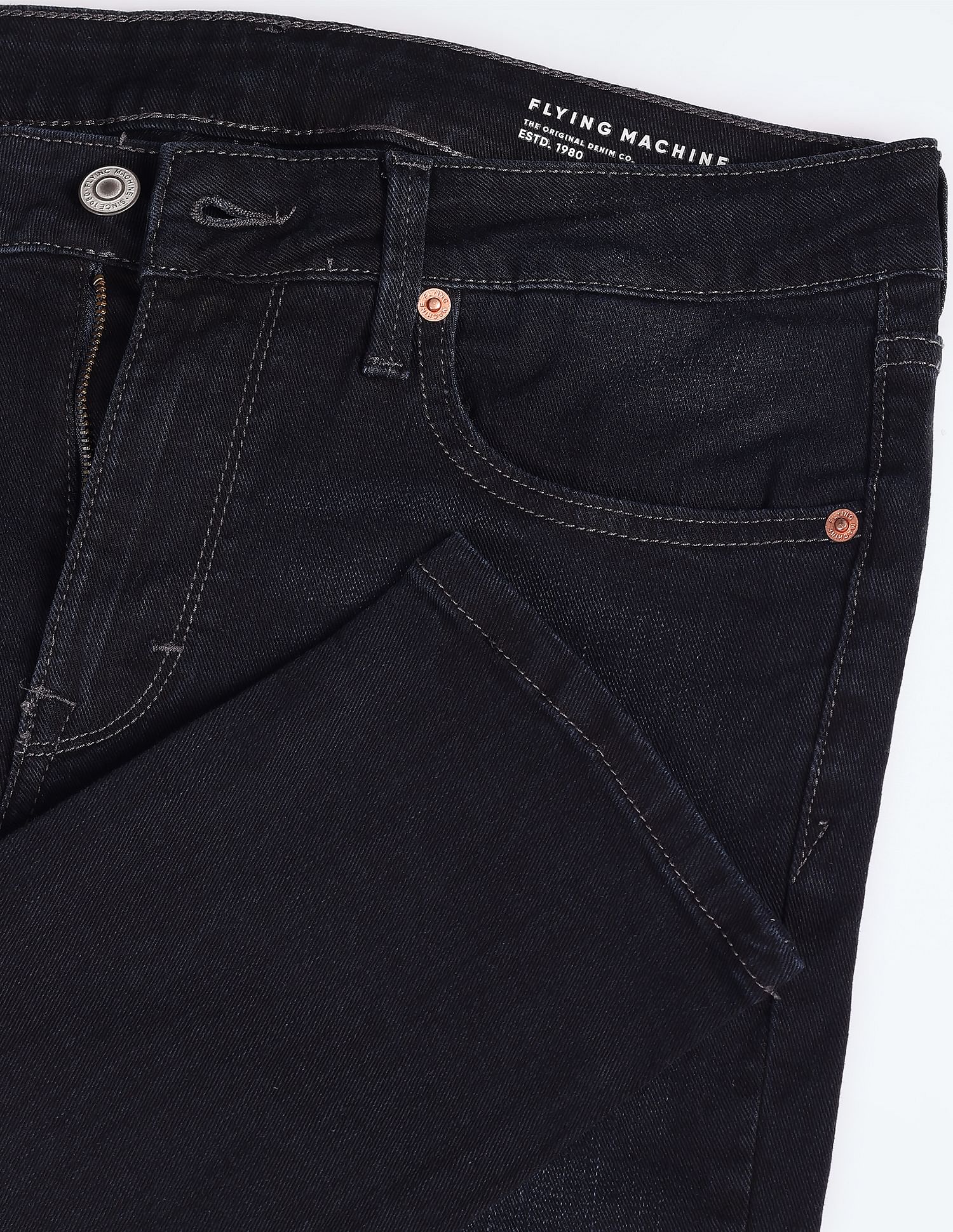 Flying Machine Slim Straight Fit Stone Wash Jeans