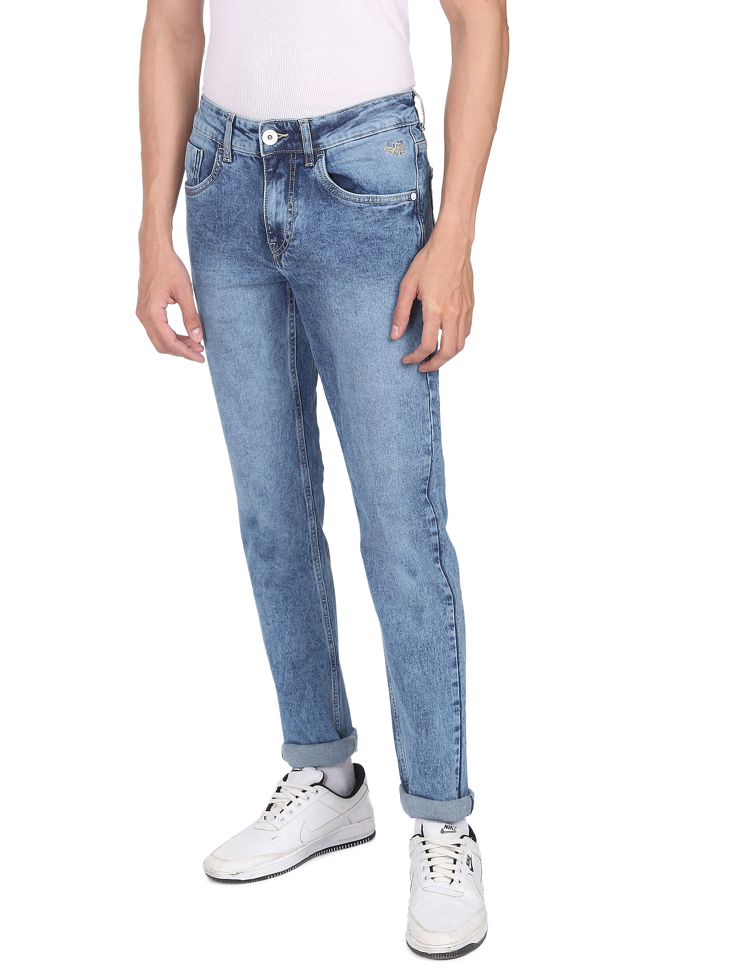 Flying Machine Acid Wash Jackson Skinny Fit Jeans