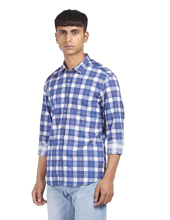 Buy Flying Machine Men Blue Long Sleeve 