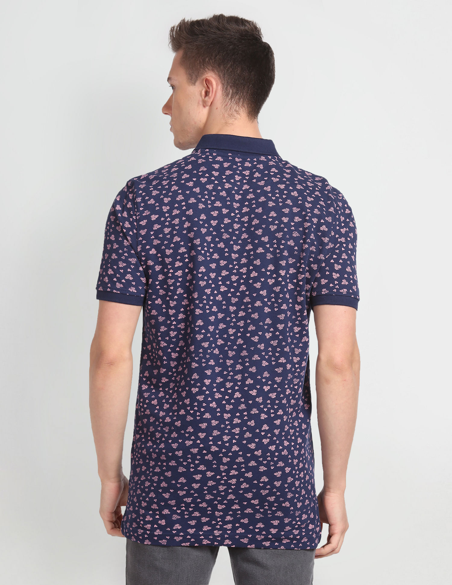 Arrow Sports Floral Cotton Polo Shirt