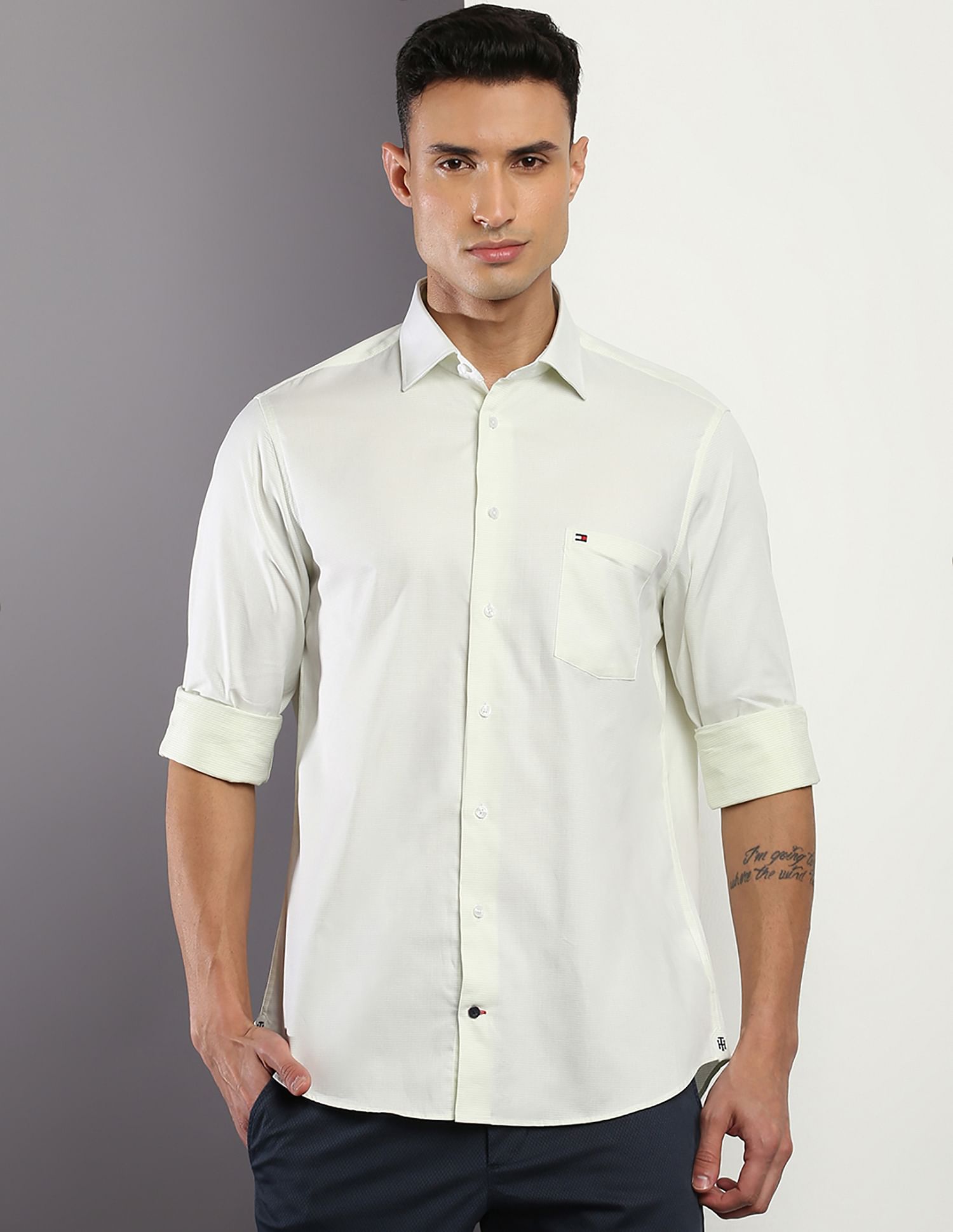 Tommy Hilfiger Textured Dobby Regular Fit Shirt