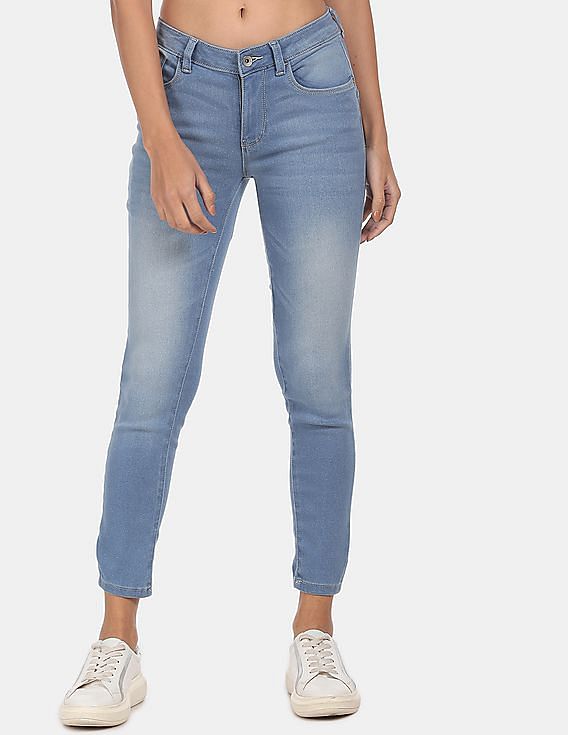 Flying Machine Women Twiggy Super Skinny Fit Stone Wash Jeans
