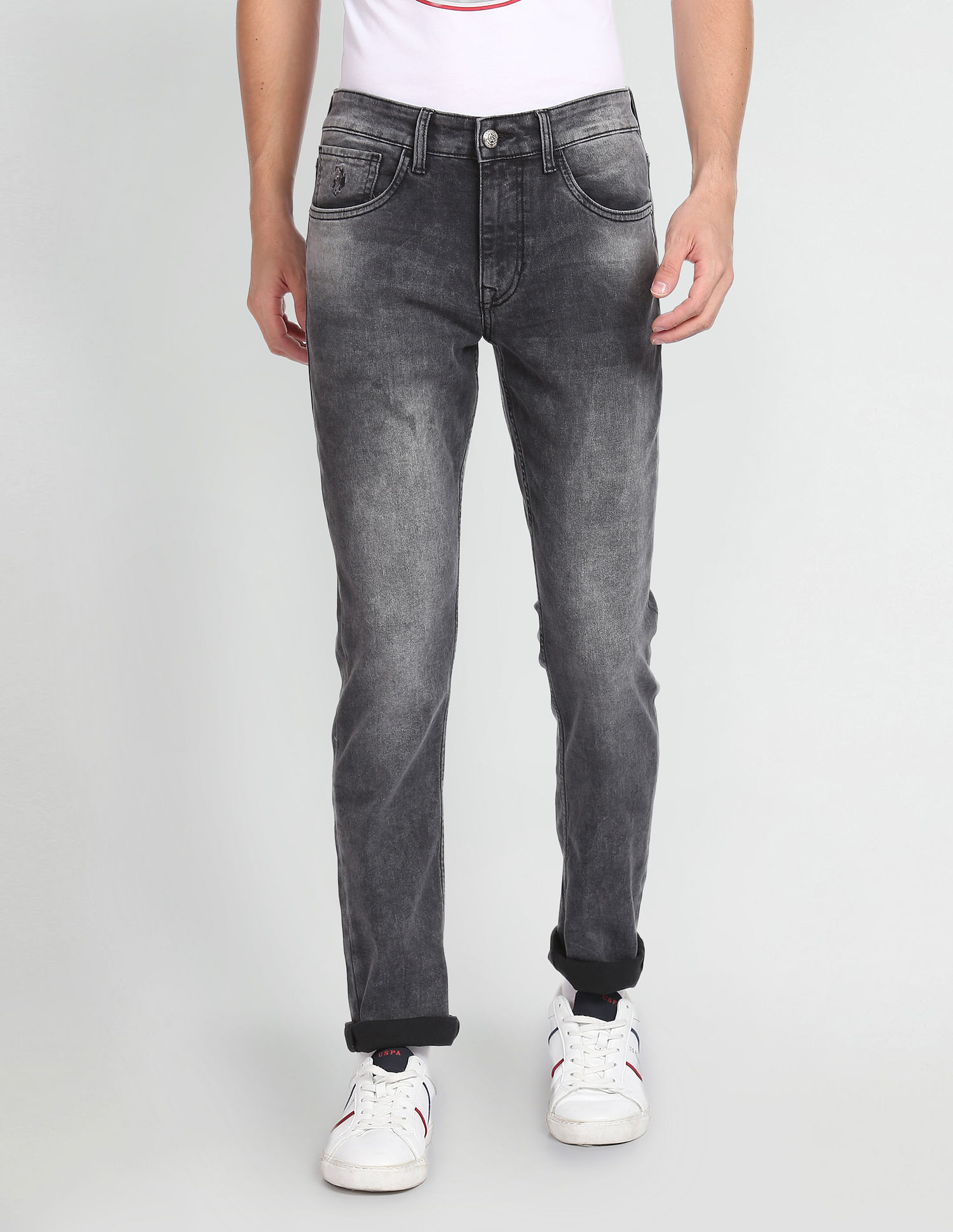 U.S. Polo Assn. Denim Co. Slim Tapered Fit Grey Jeans