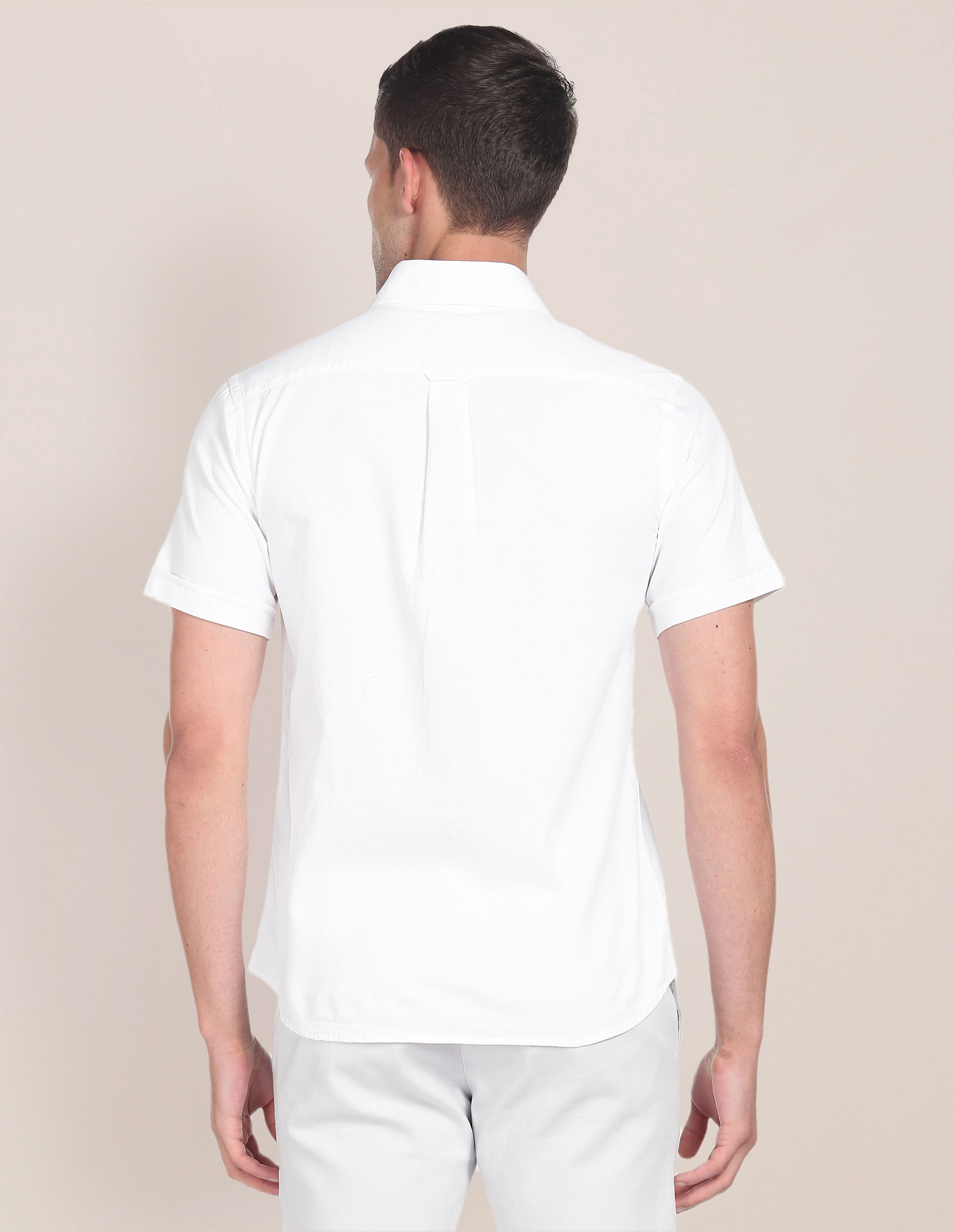U.S. Polo Assn. Birdseye Dobby Textured Solid Shirt