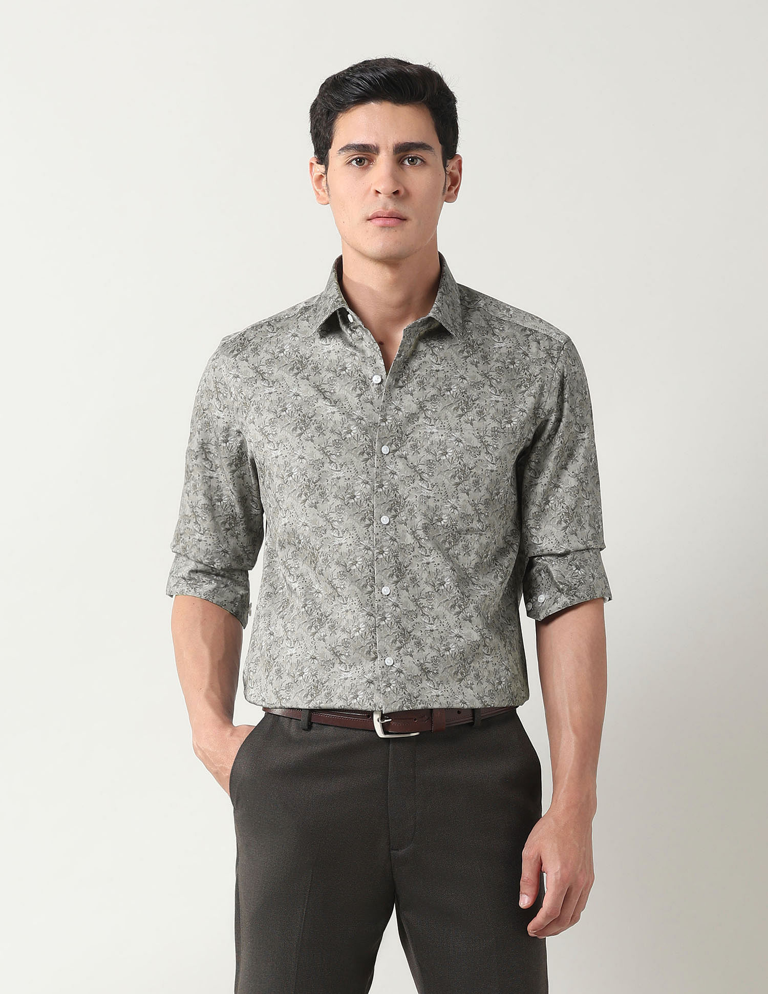 Arrow Manhattan Slim Fit Satin Shirt