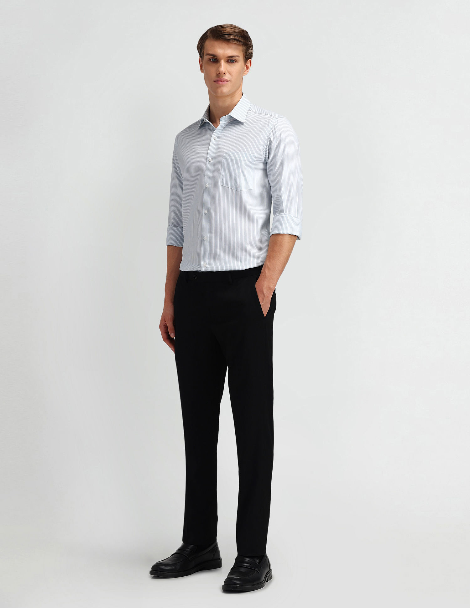 Arrow Pinstriped Slim Fit Shirt
