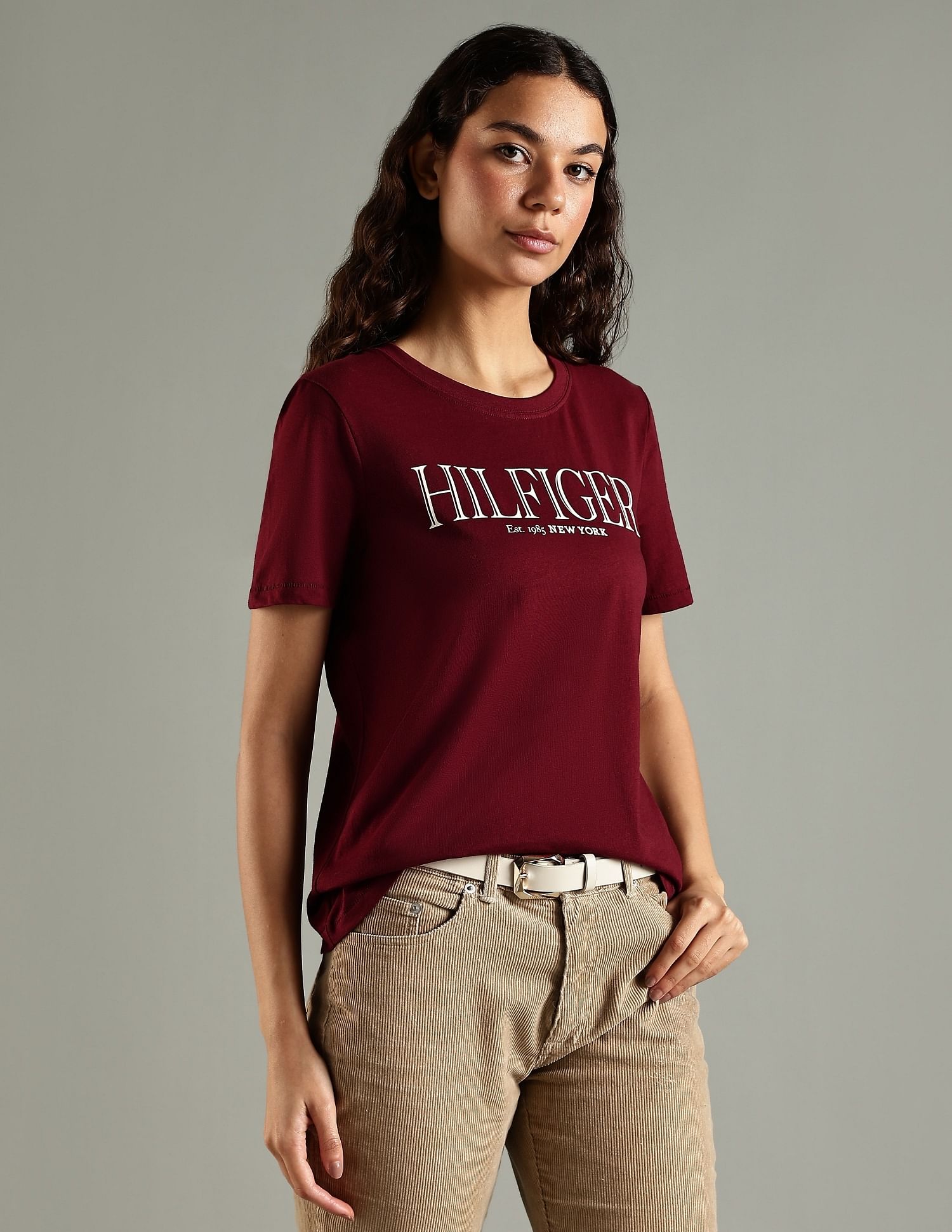 Tommy Hilfiger F25HWKT256 RED Womens T-Shirt