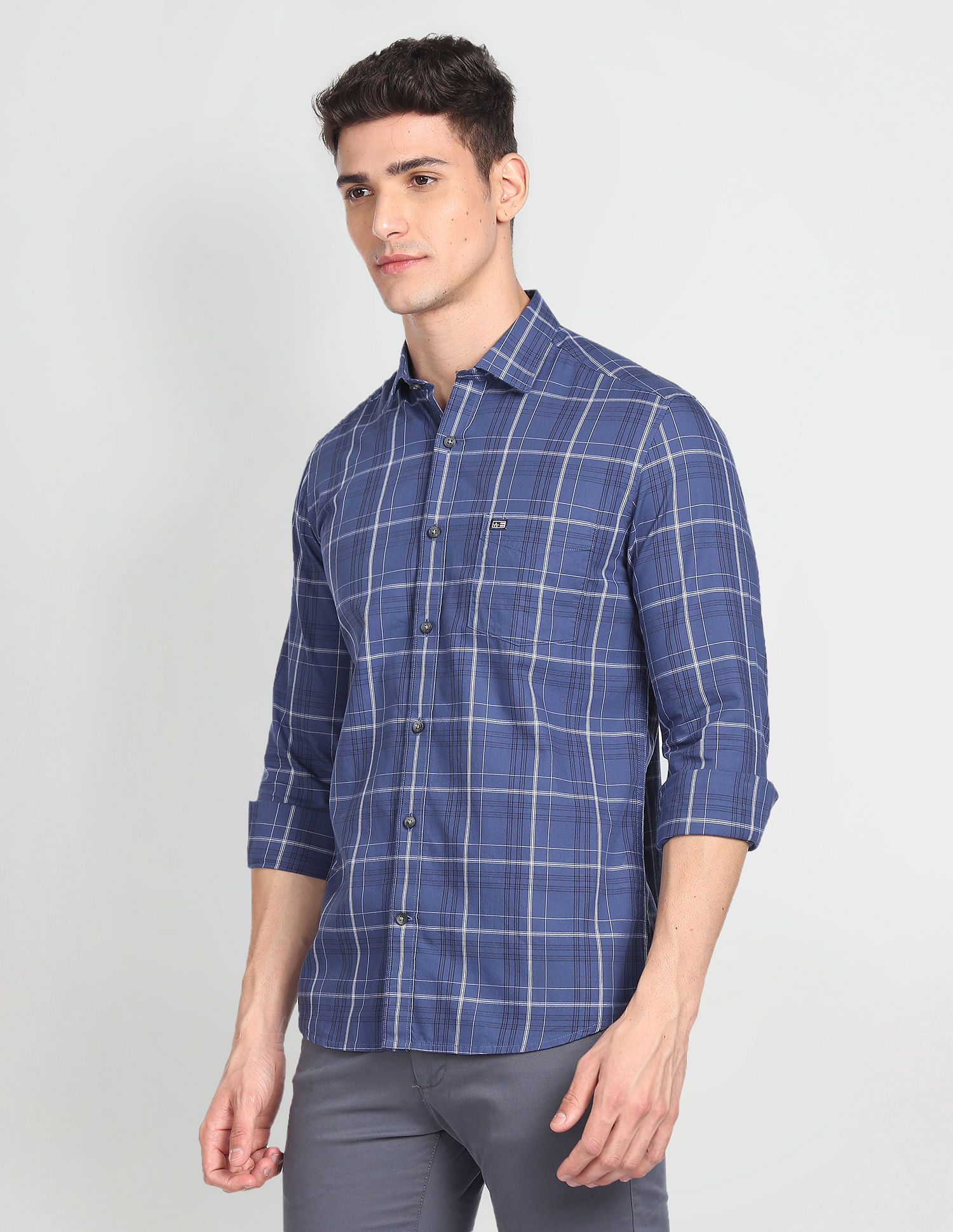 Arrow Sports Tartan Check Cotton Shirt