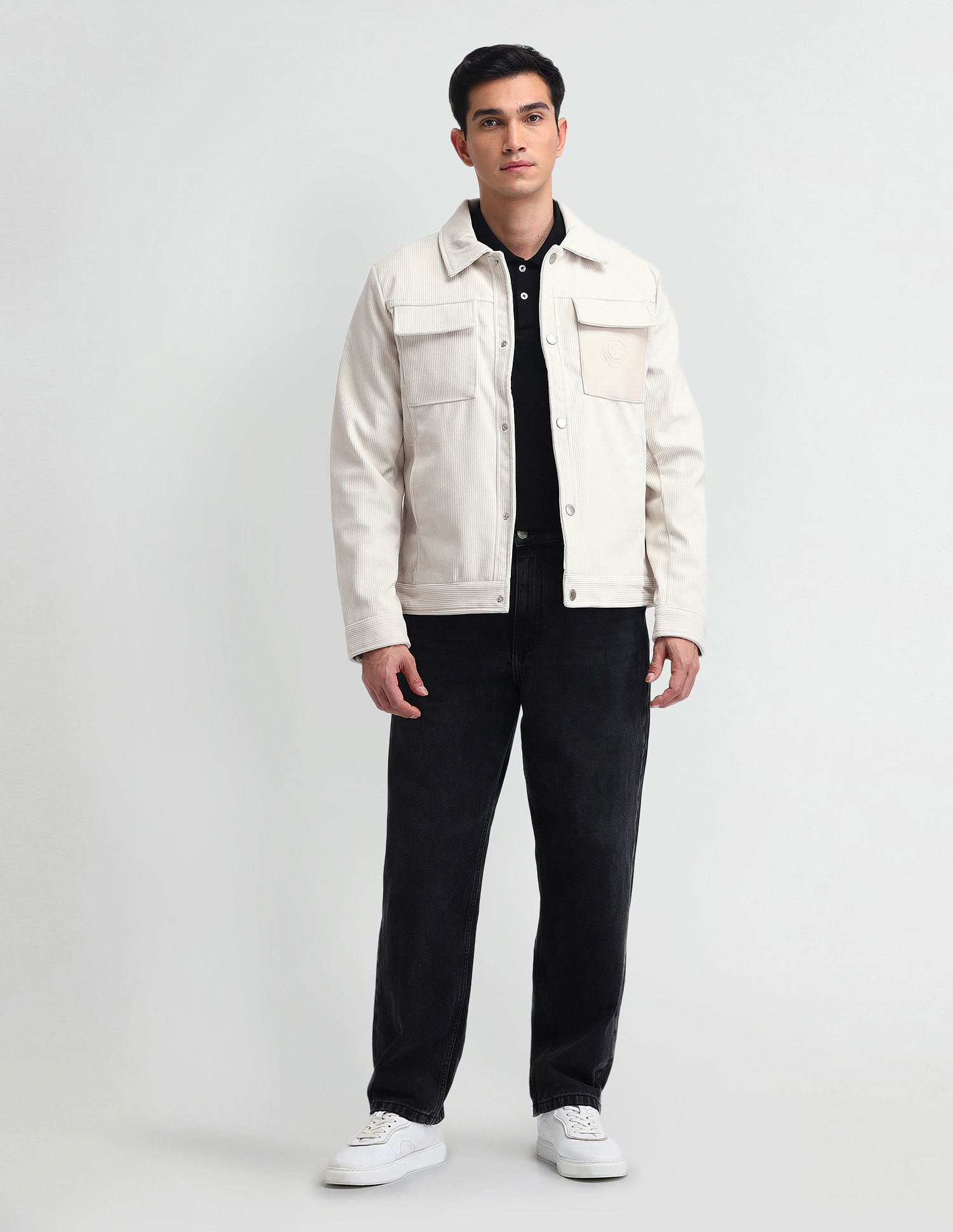 Arrow Sport Corduroy Trucker Solid Jacket