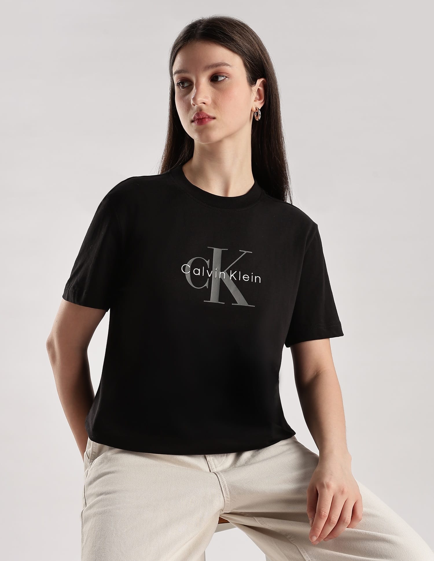 Buy Calvin Klein Jeans Logo Regular-Fit Cotton T Shirt