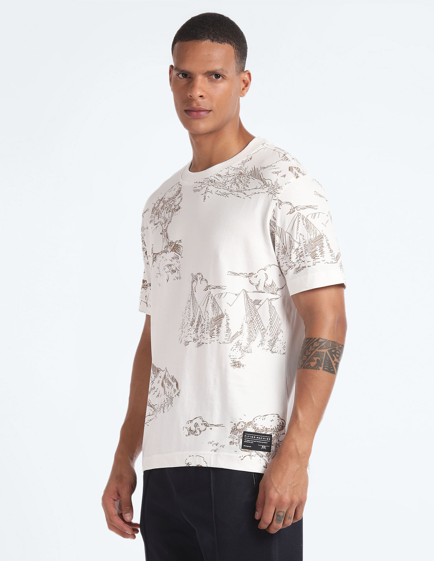 Flying Machine Cotton Oversized T-Shirt
