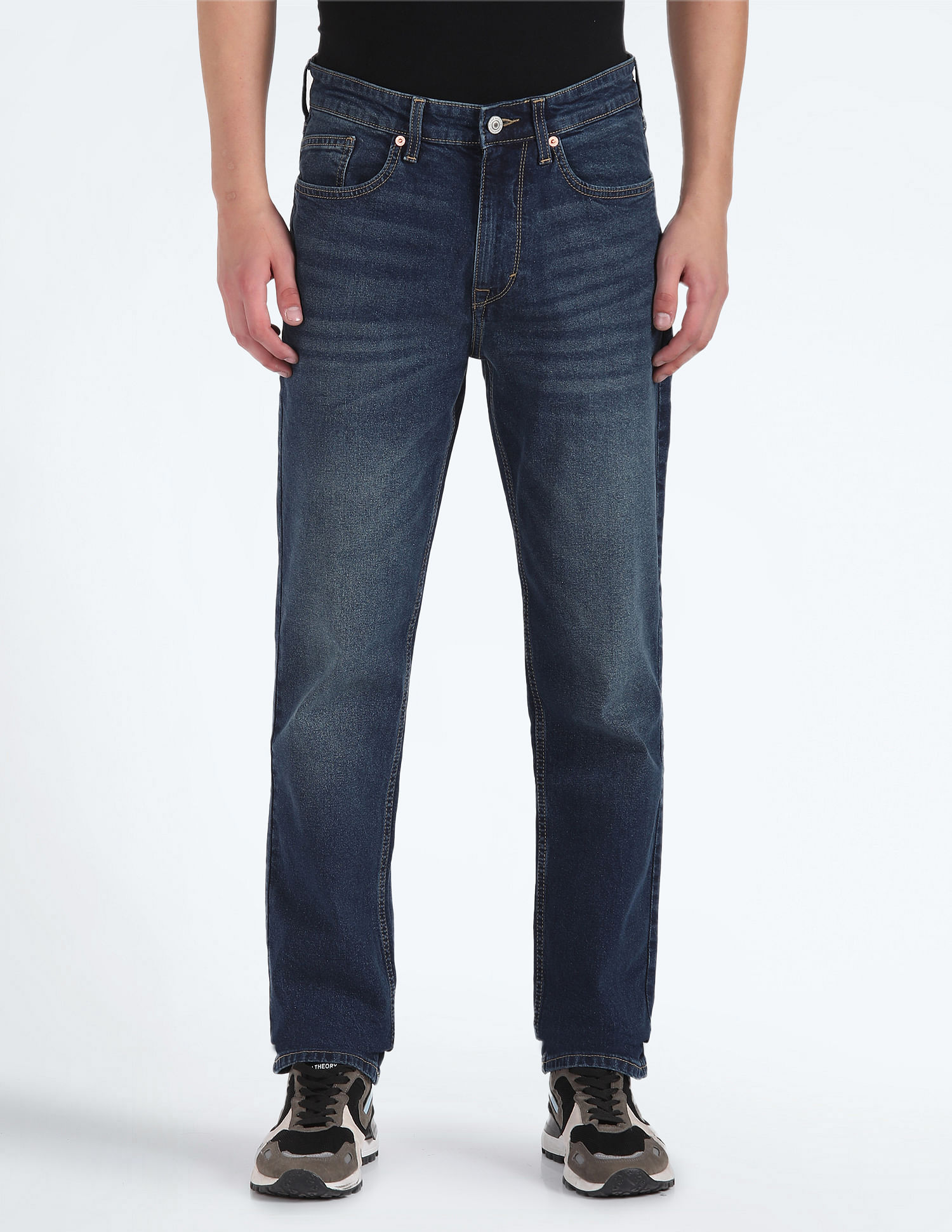 Flying Machine Slim Straight Fit Mid Rise Jeans