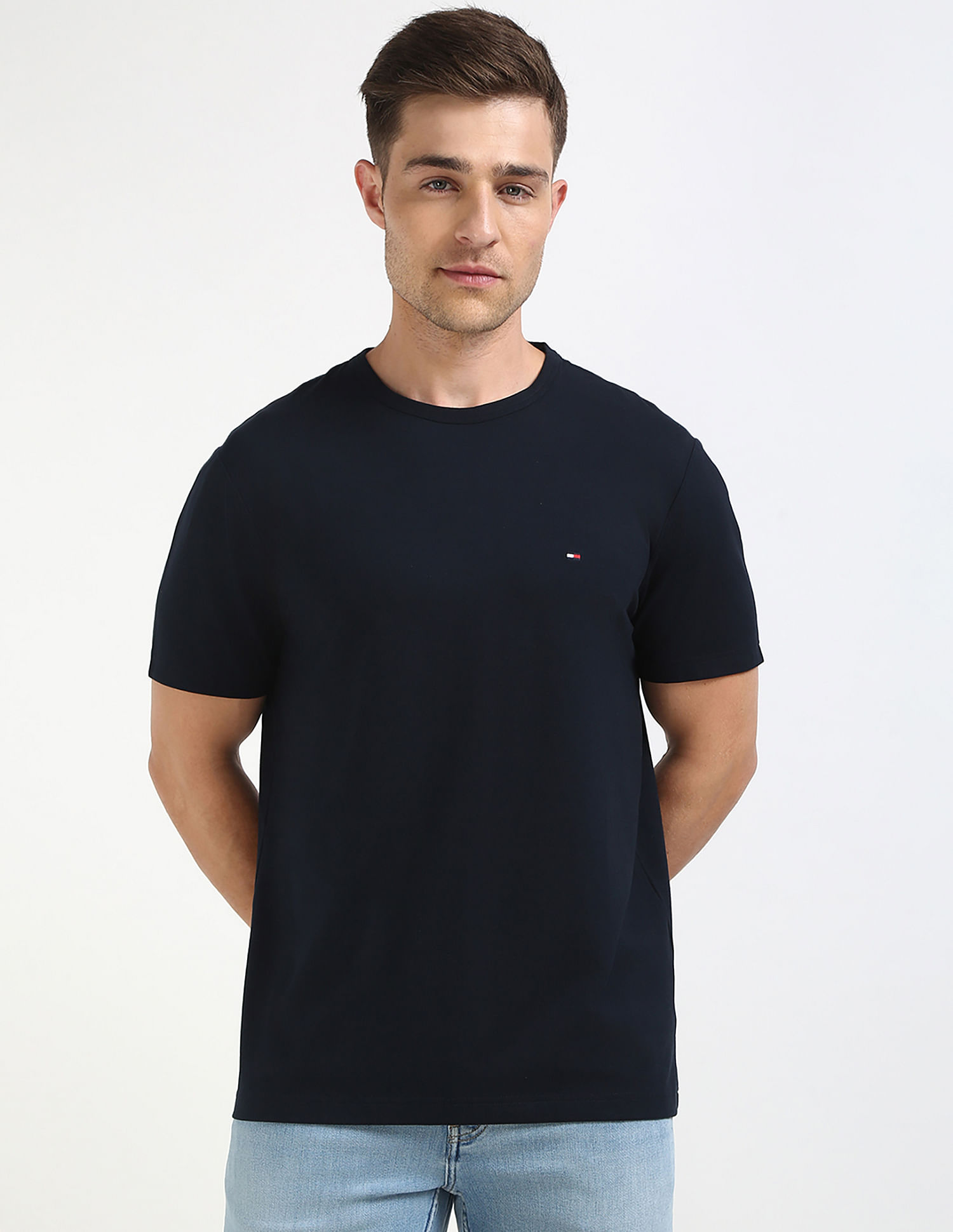 Tommy Hilfiger Solid Regular-Fit Cotton T-Shirt