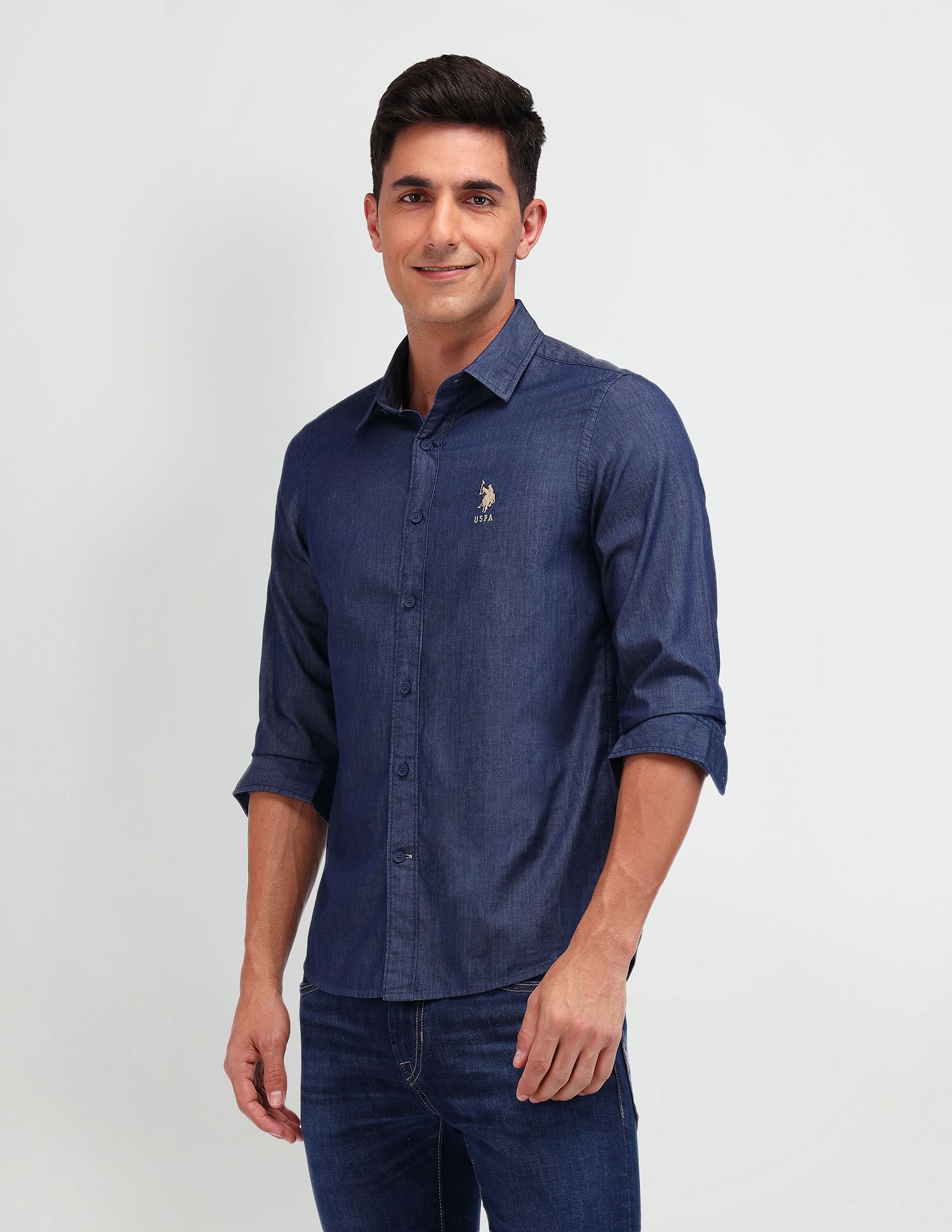 U.S. Polo Assn. Denim Co. Slim Fit Chambray Shirt