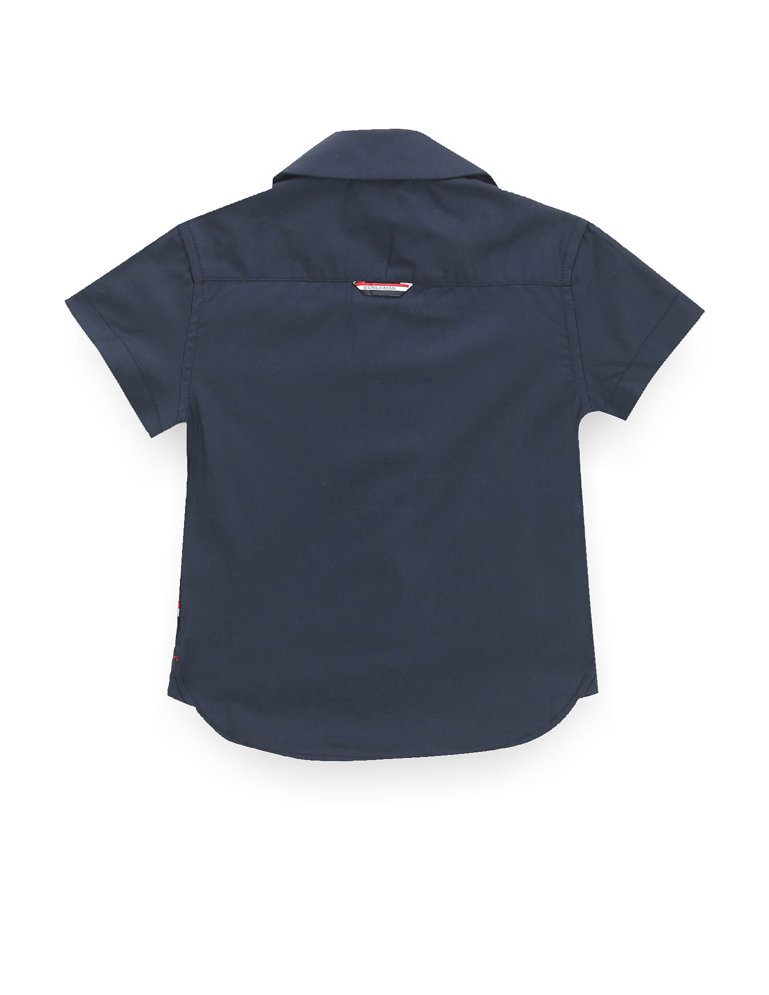 U.S. Polo Assn. Kids Boys Notch Collar Colour Block Shirt