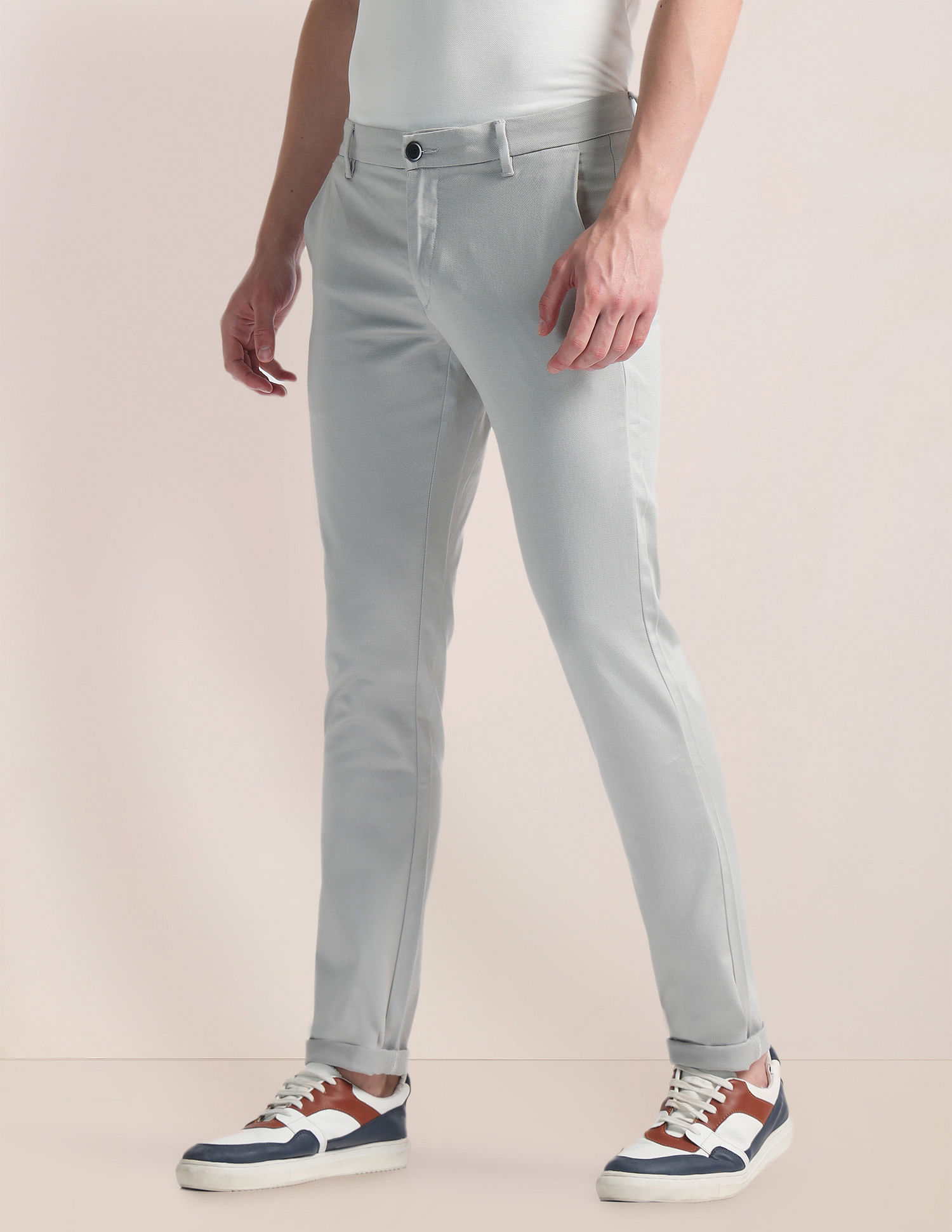 U.S. Polo Assn. Slim Straight Solid Trousers