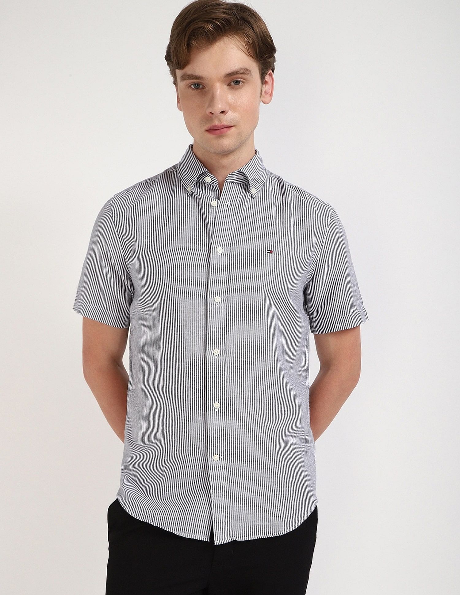 Tommy Hilfiger Striped Regular-Fit Cotton Shirt