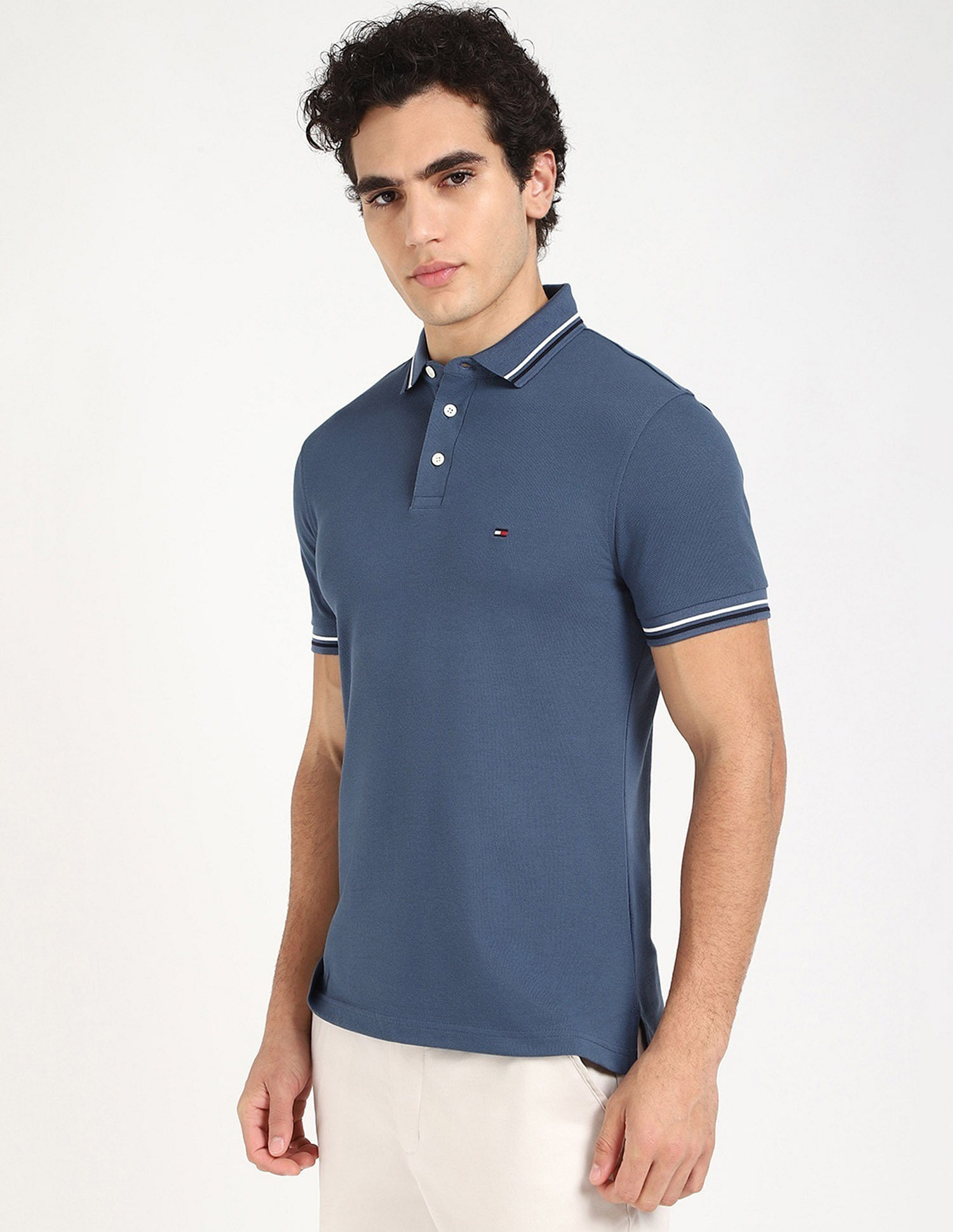 Tommy Hilfiger Solid Slim-Fit Cotton T-Shirt
