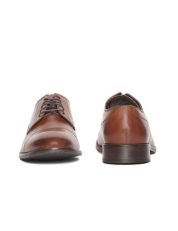 Cole Haan Brown Benton Cap Toe Derby Shoes