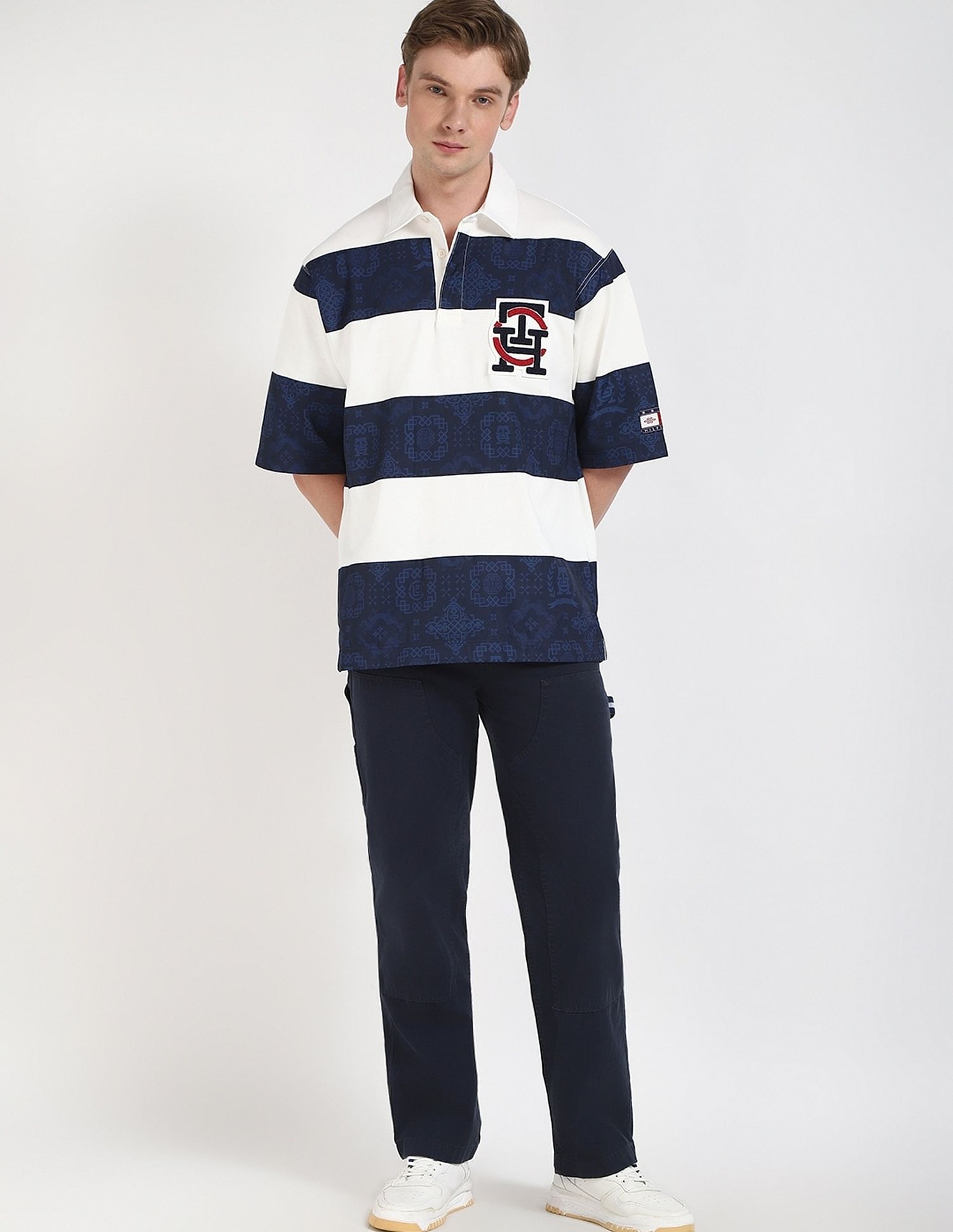Tommy Hilfiger Striped Regular-Fit Cotton Polo Shirt