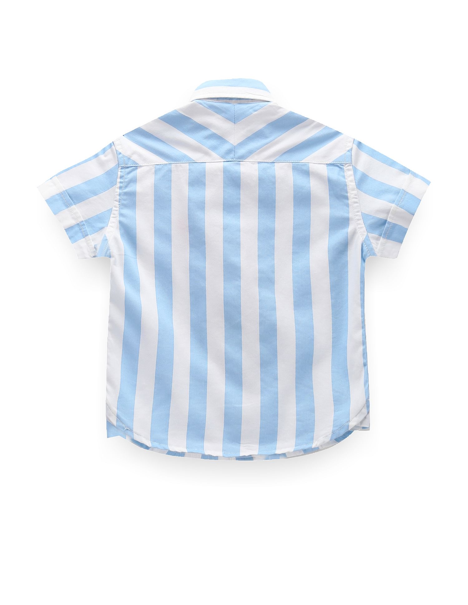 U.S. Polo Assn. Kids Boys Vertical Stripe Cotton Shirt
