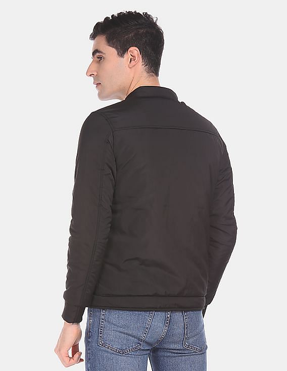 U.S. Polo Assn. Stand Collar Solid Casual Jacket