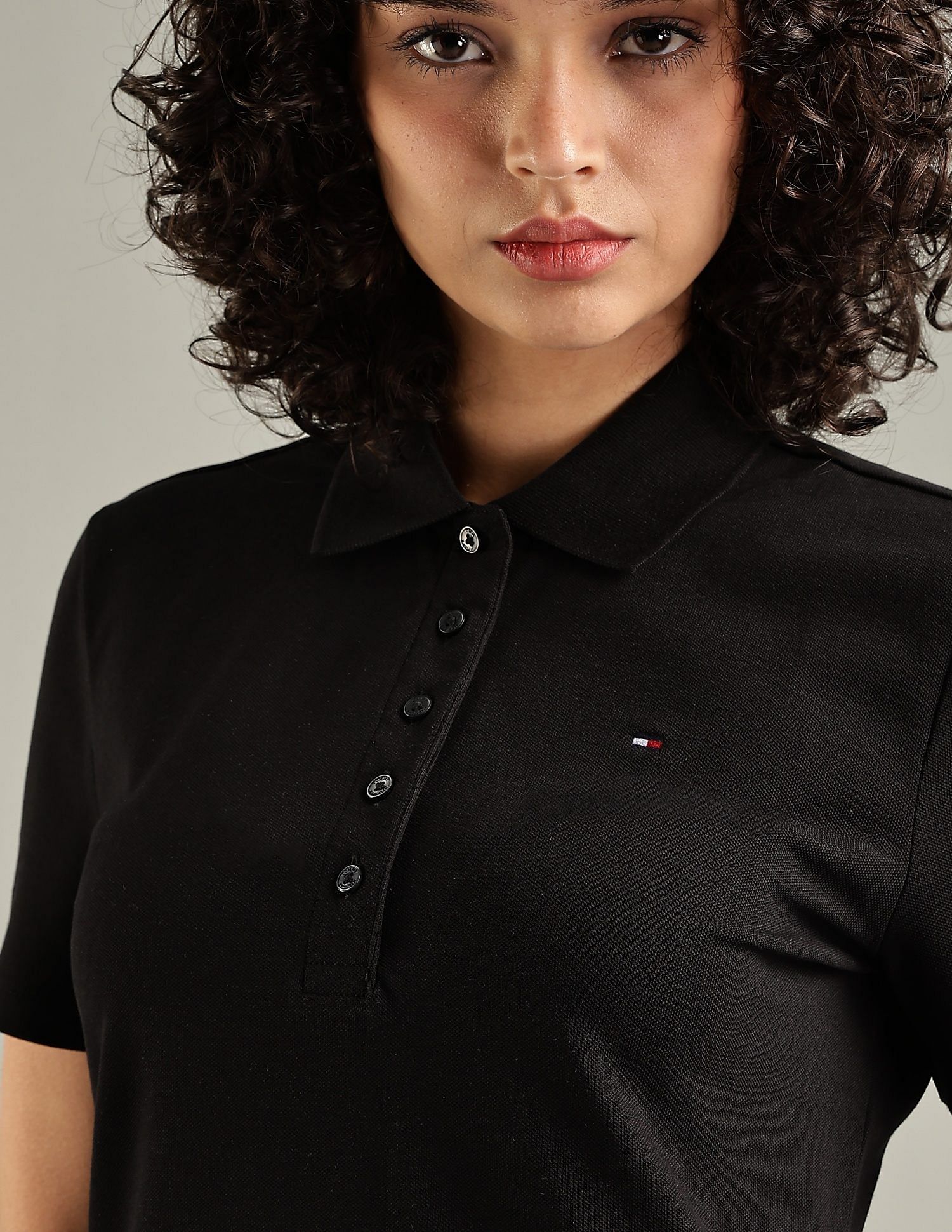 Tommy Hilfiger Solid Regular-Fit Cotton Polo T-Shirt