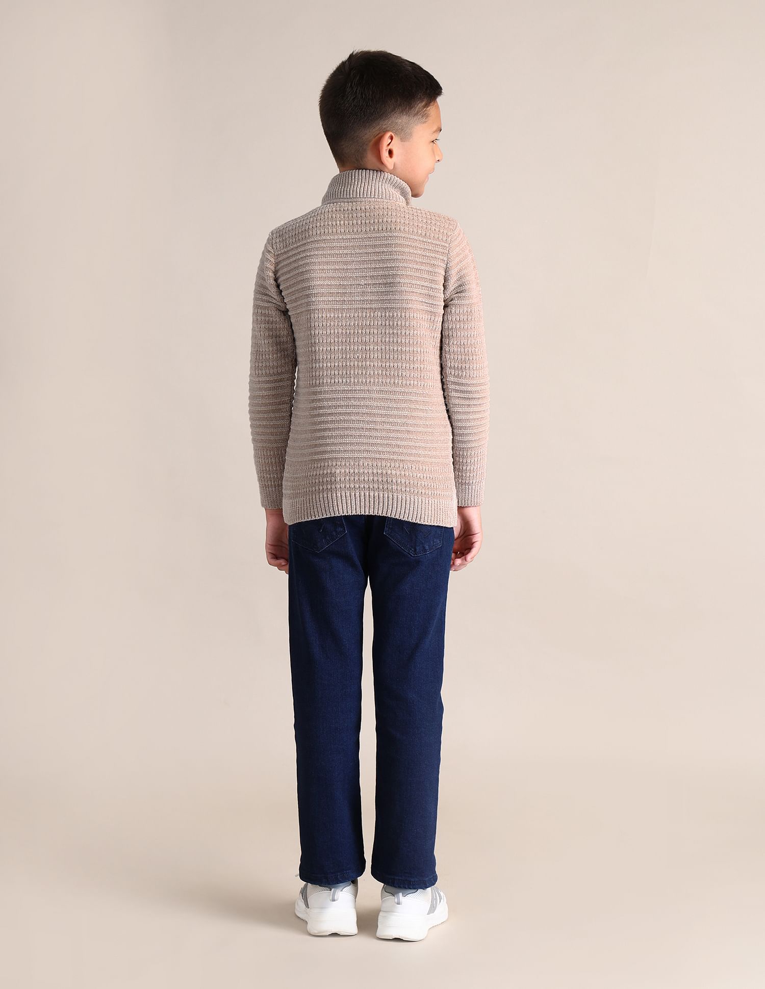 U.S. Polo Assn. Kids Boys Patterned Knit Sweater