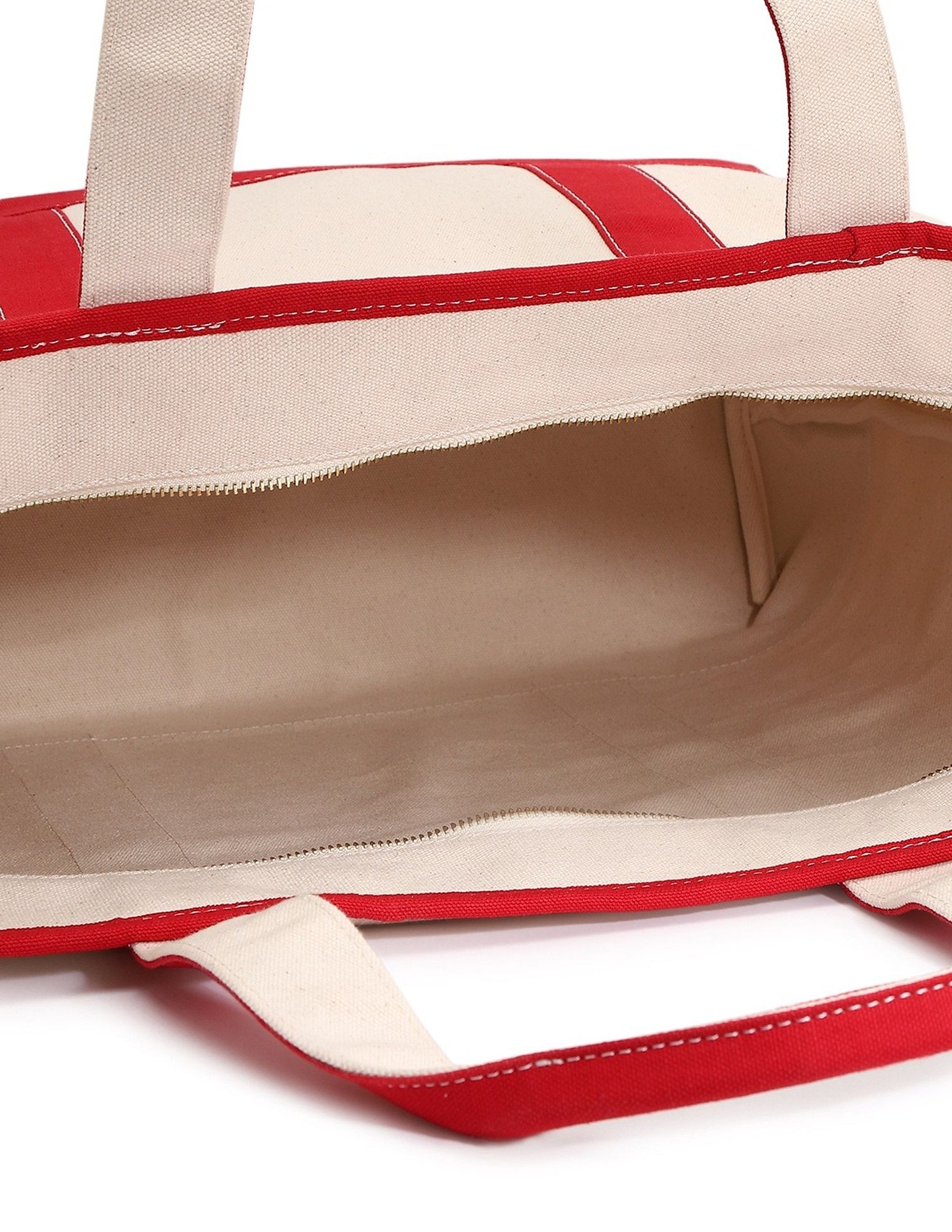 Tommy Hilfiger Colorblock Red Cotton Handbags